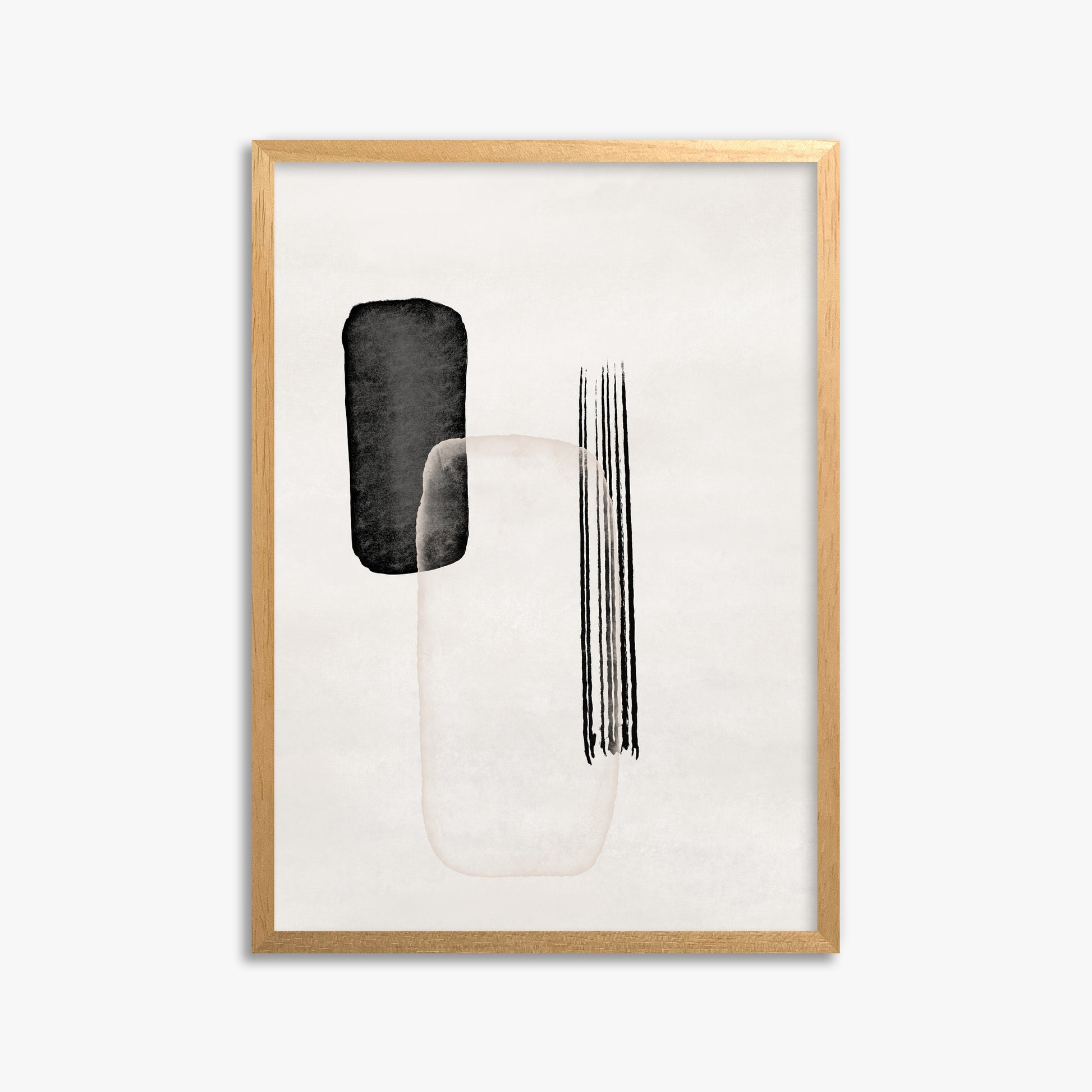 Drifting Pillars, 50x70cm Framed Poster With Oak Frame
