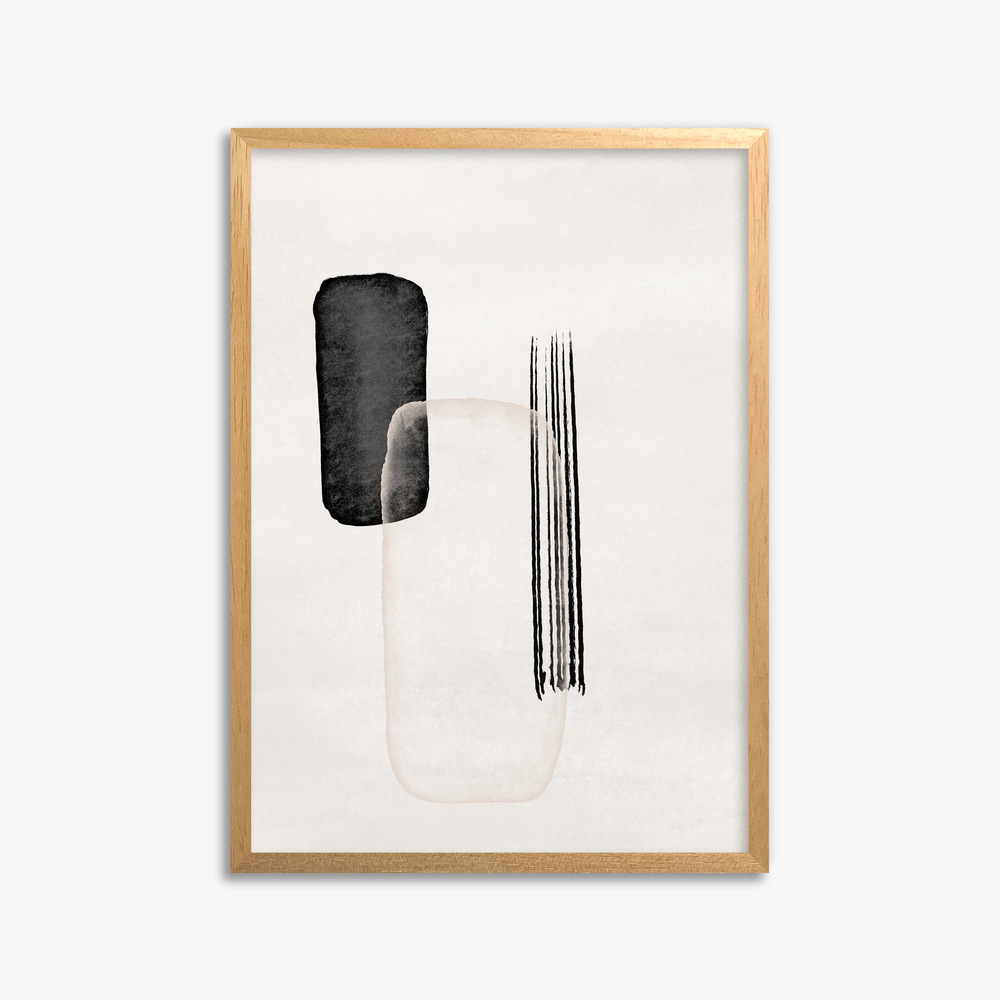 Drifting Pillars, 50x70cm Framed Poster With Oak Frame
