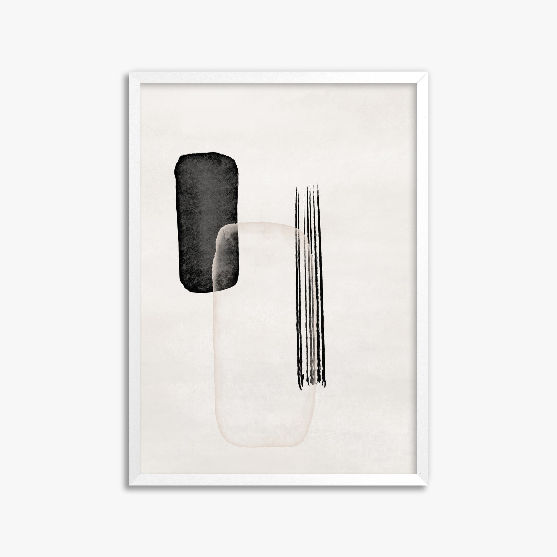 Drifting Pillars, 50x70cm Framed Poster With White Frame