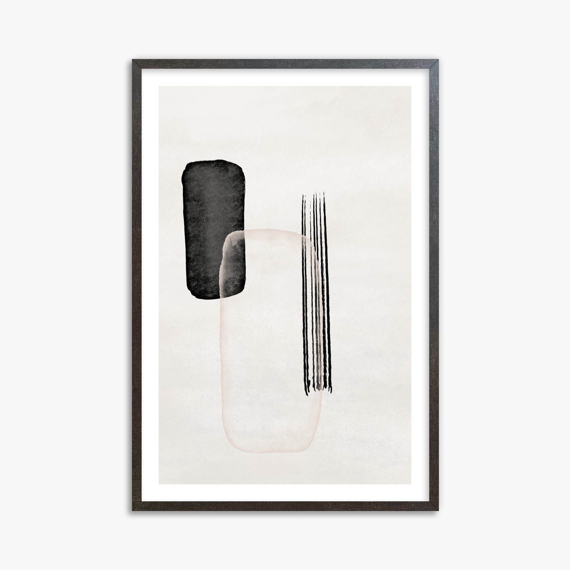 Drifting Pillars, 61x91cm Framed Art Reproduction With Espresso Frame
