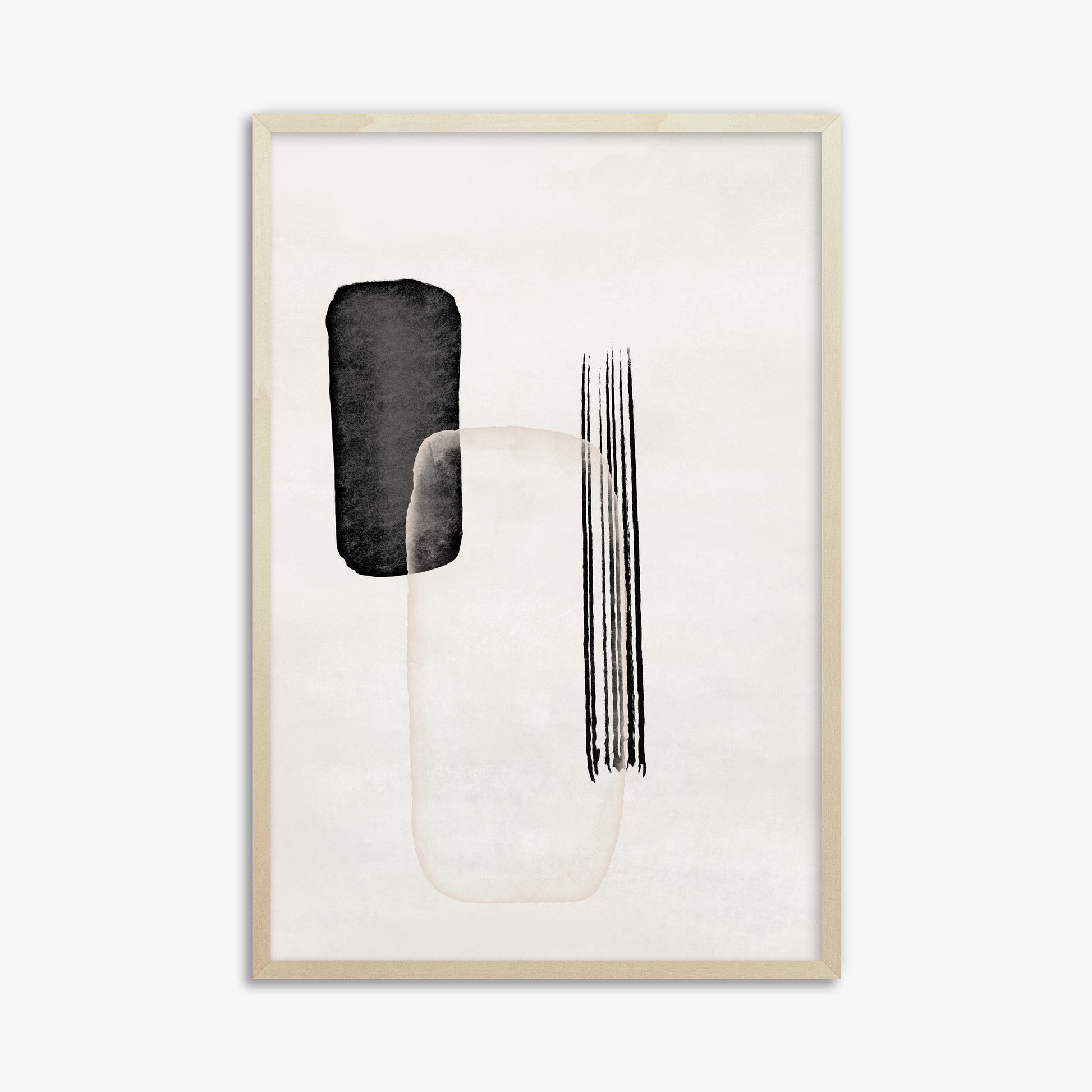 Drifting Pillars, 61x91cm Framed Art Reproduction With Lime Wood Frame