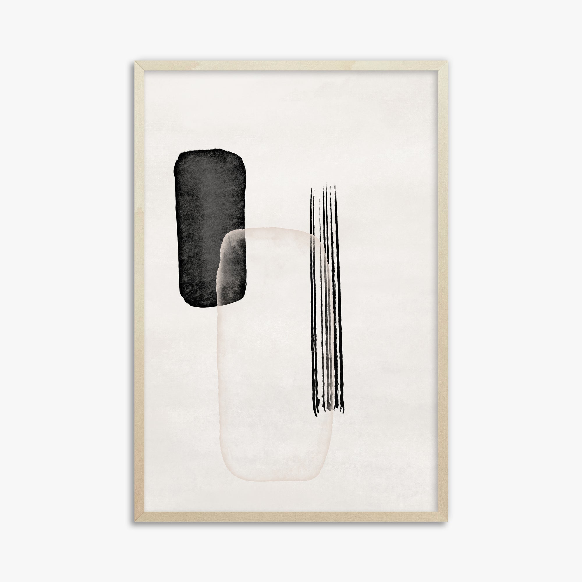 Drifting Pillars, 61x91cm Framed Art Reproduction With Lime Wood Frame