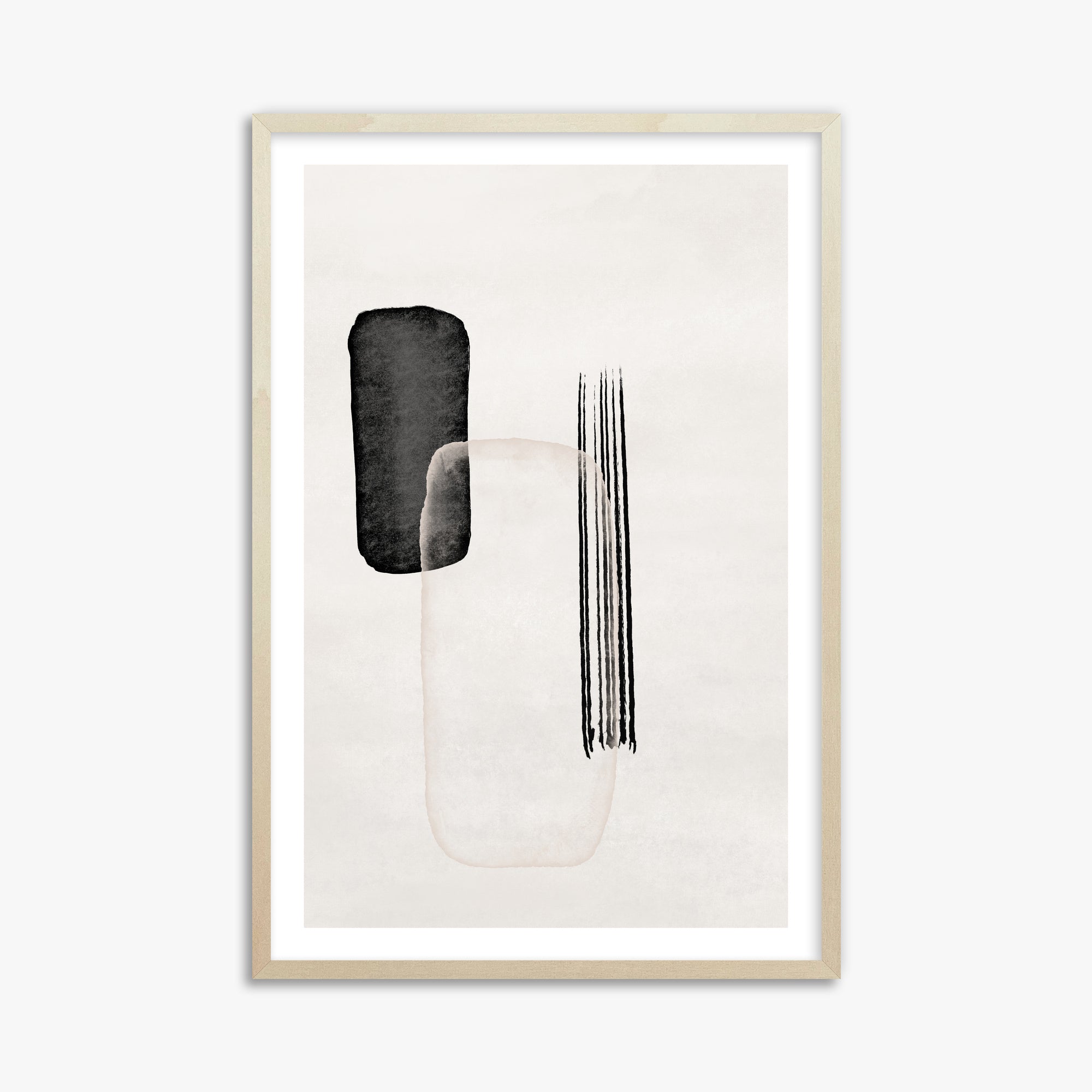 Drifting Pillars, 61x91cm Framed Art Reproduction With Lime Wood Frame