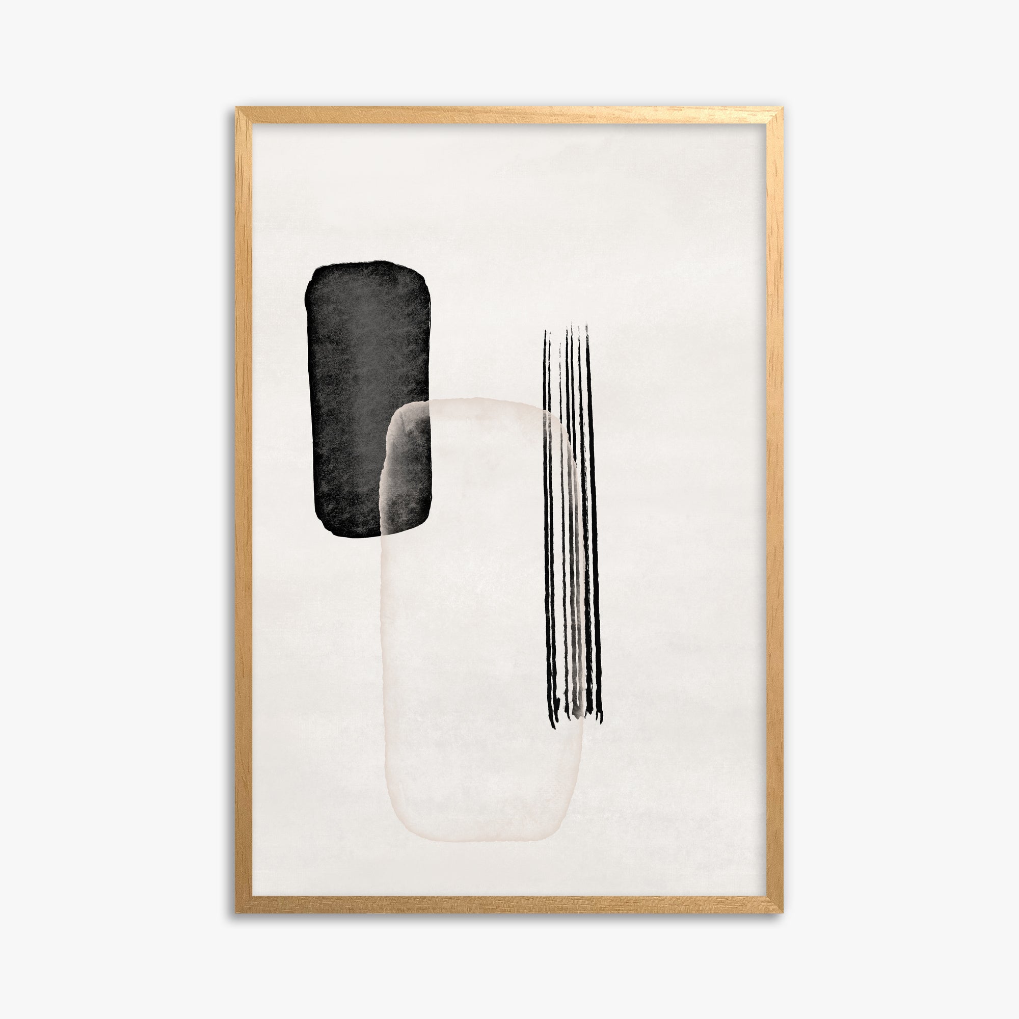 Drifting Pillars, 61x91cm Framed Poster With Oak Frame
