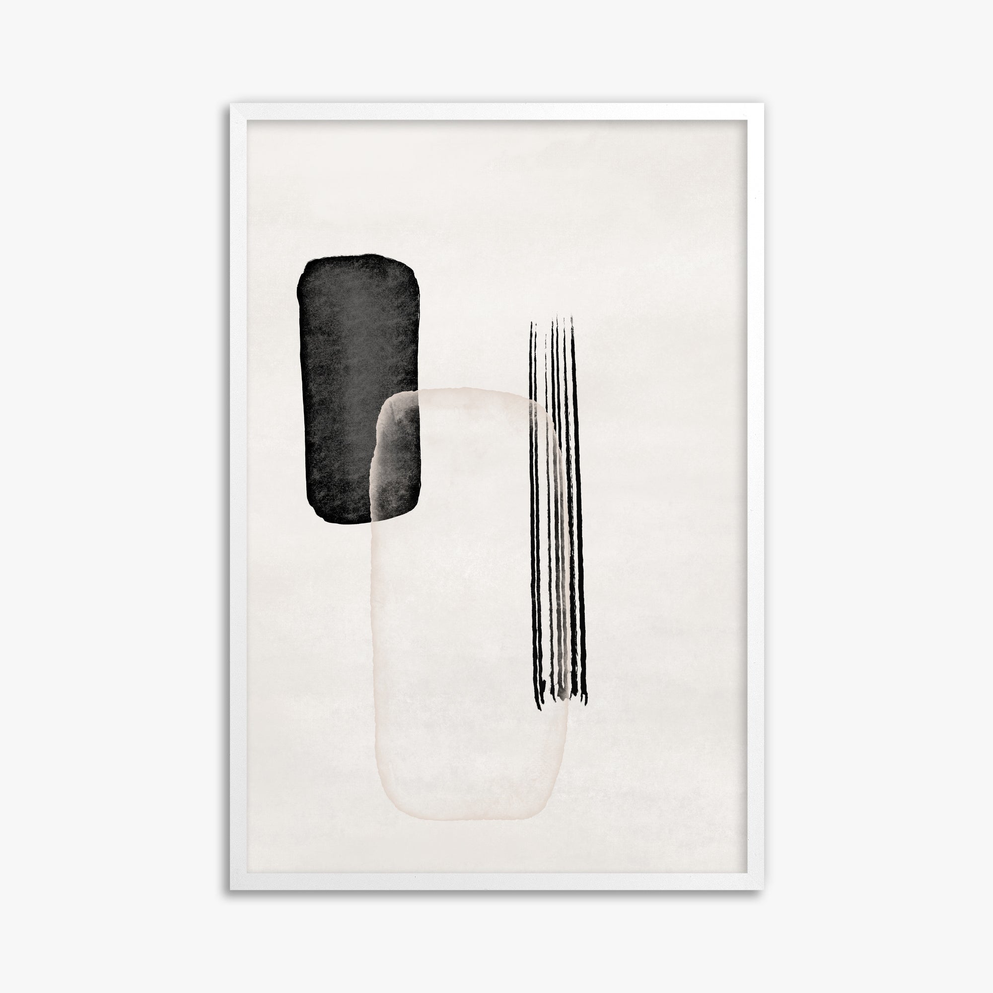 Drifting Pillars, 61x91cm Framed Poster With White Frame