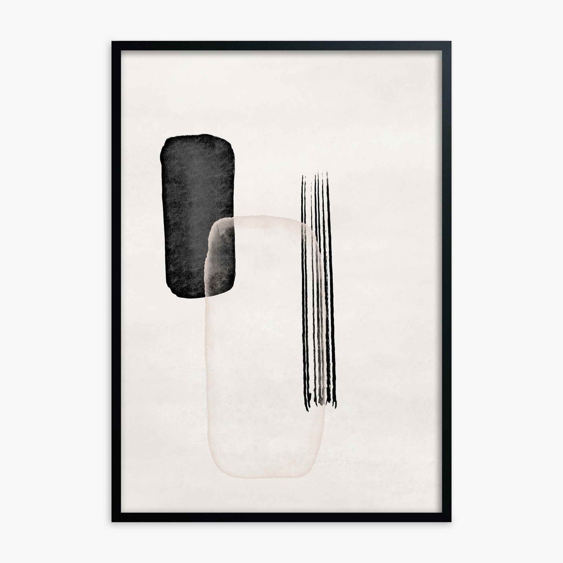 Drifting Pillars, Black Framed Poster With Black Frame
