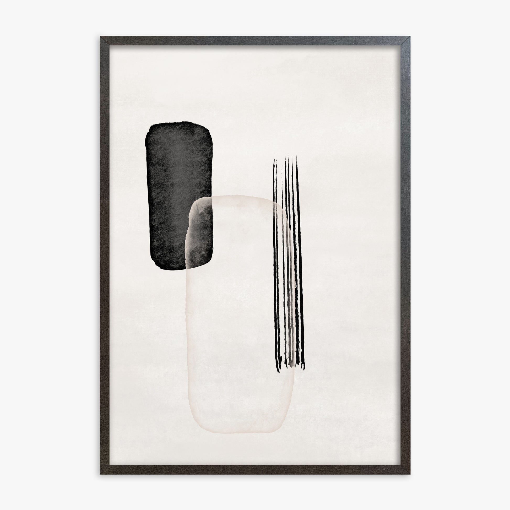 Drifting Pillars, 70x100cm Framed Art Reproduction With Espresso Frame