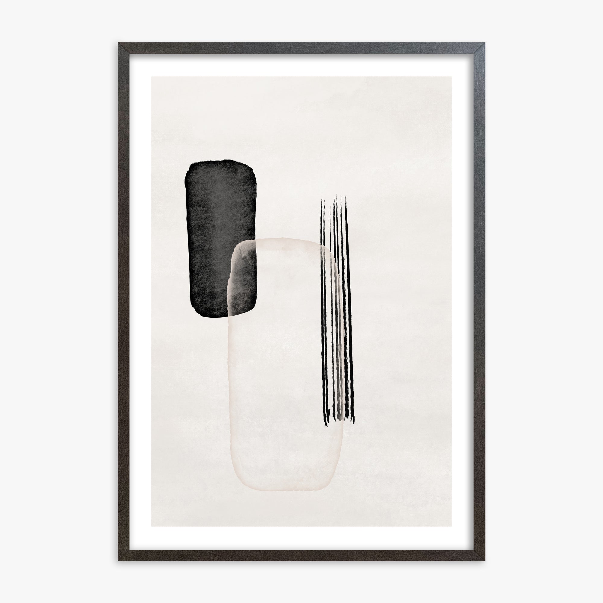 Drifting Pillars, 70x100cm Framed Art Reproduction With Espresso Frame