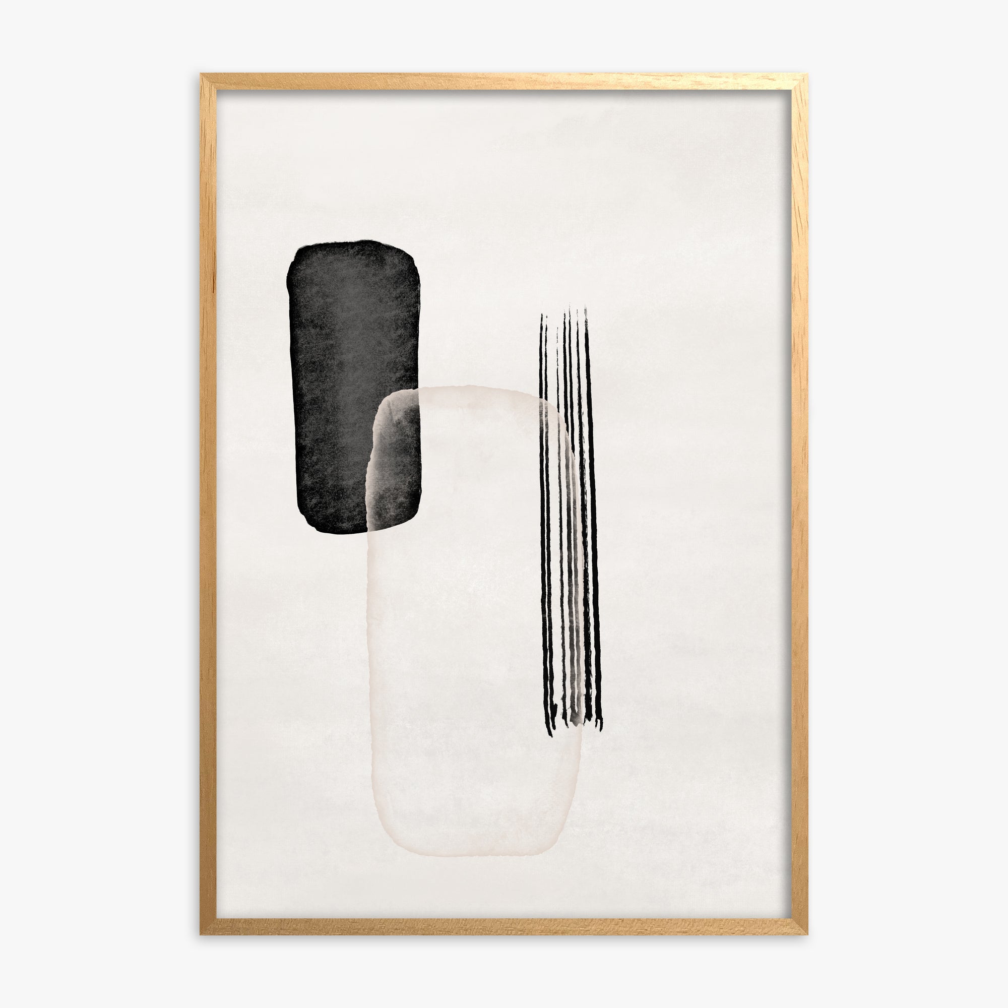 Drifting Pillars, Oak Framed Poster With Oak Frame