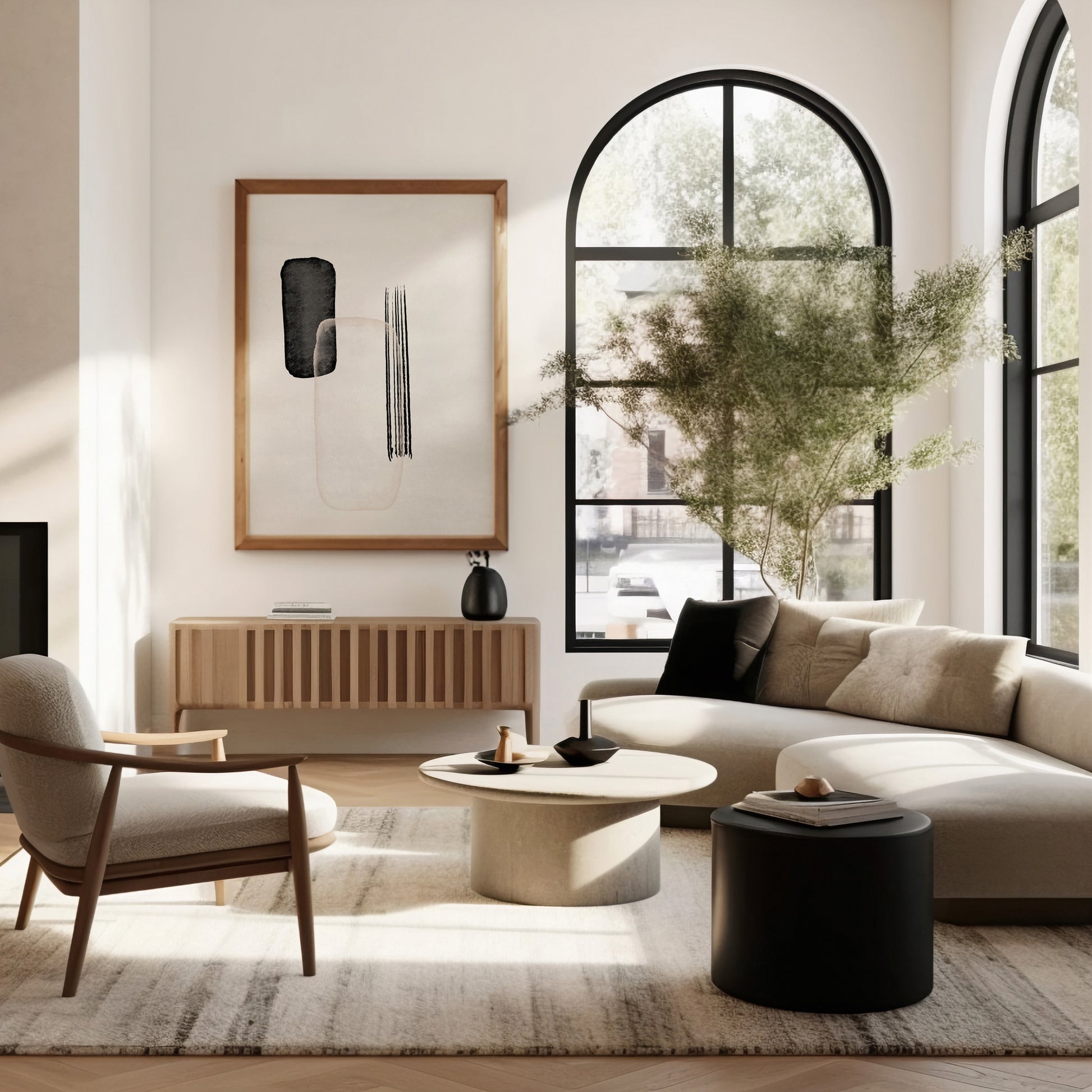 Design Concept No. 40 for Drifting Pillars Modern Poster Art