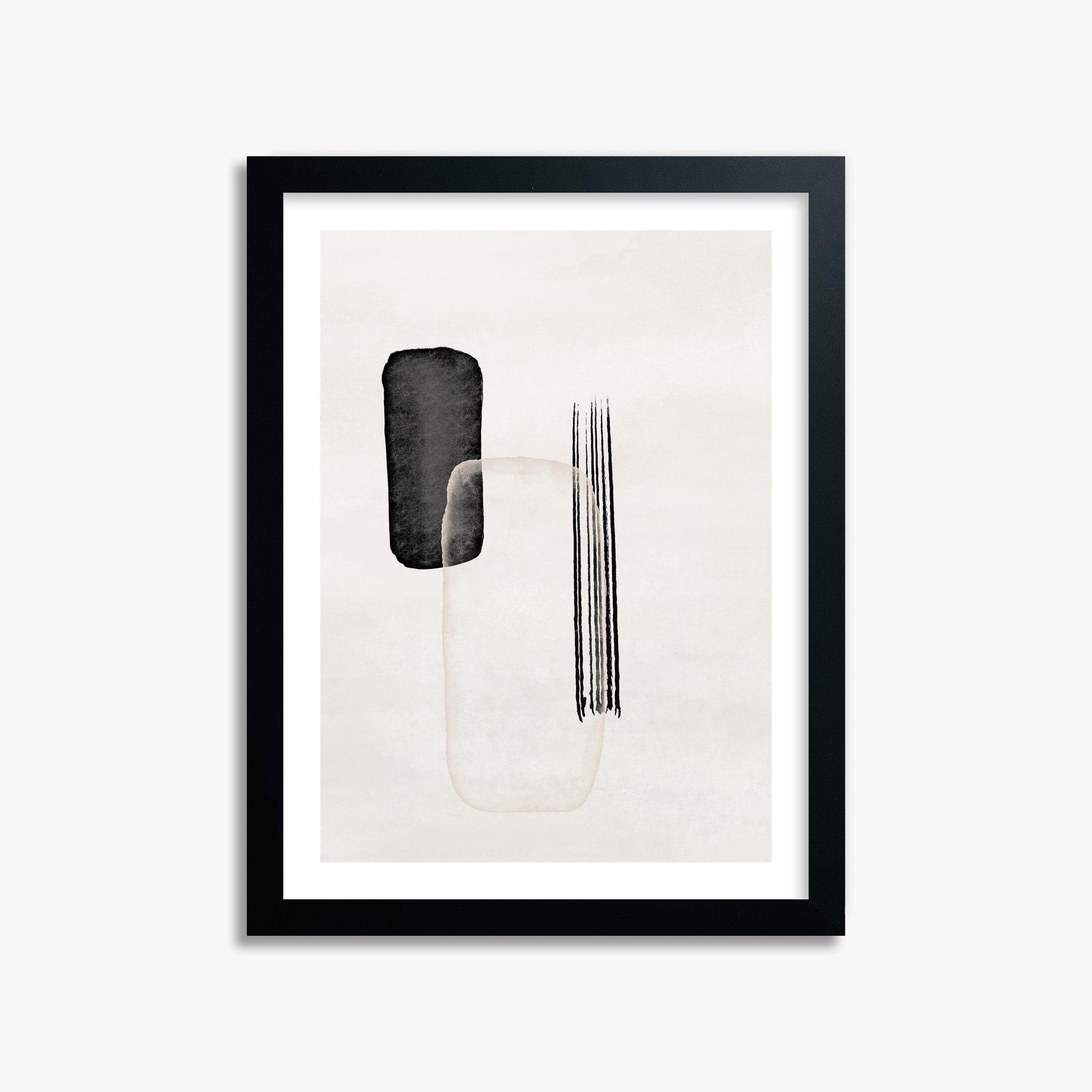 Drifting Pillars, 30x40cm Black Framed Art Reproduction