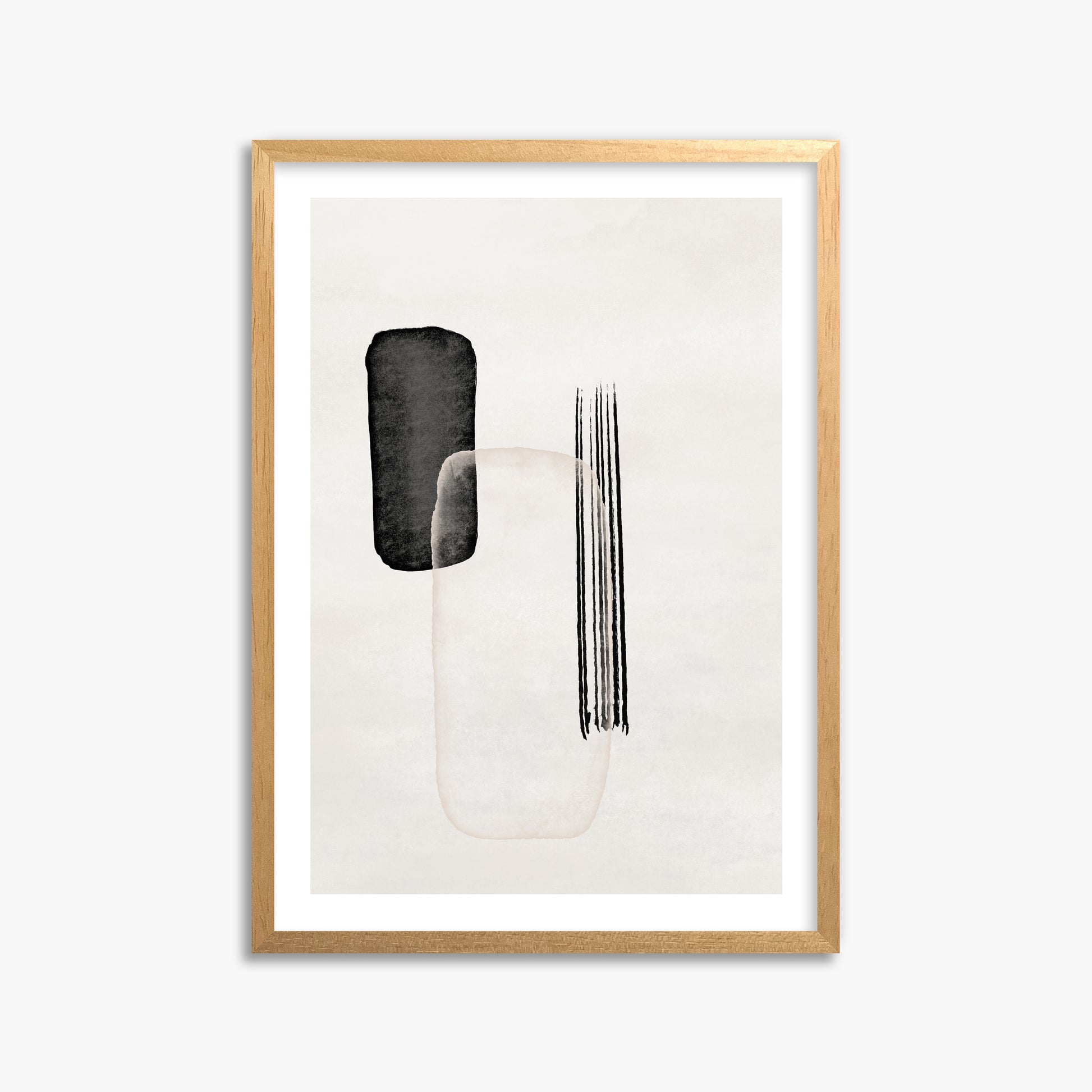 Drifting Pillars, 50x70cm Oak Framed Art Reproduction