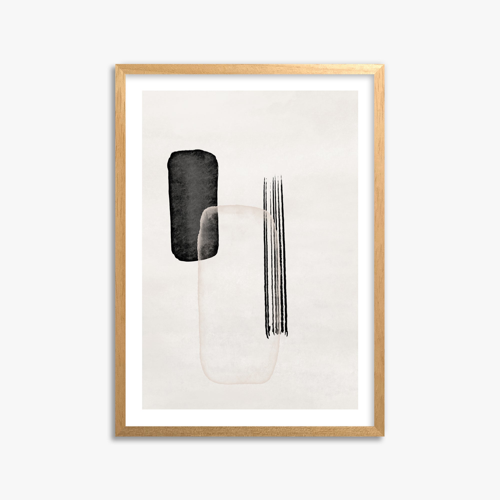 Drifting Pillars, 50x70cm Oak Framed Art Reproduction