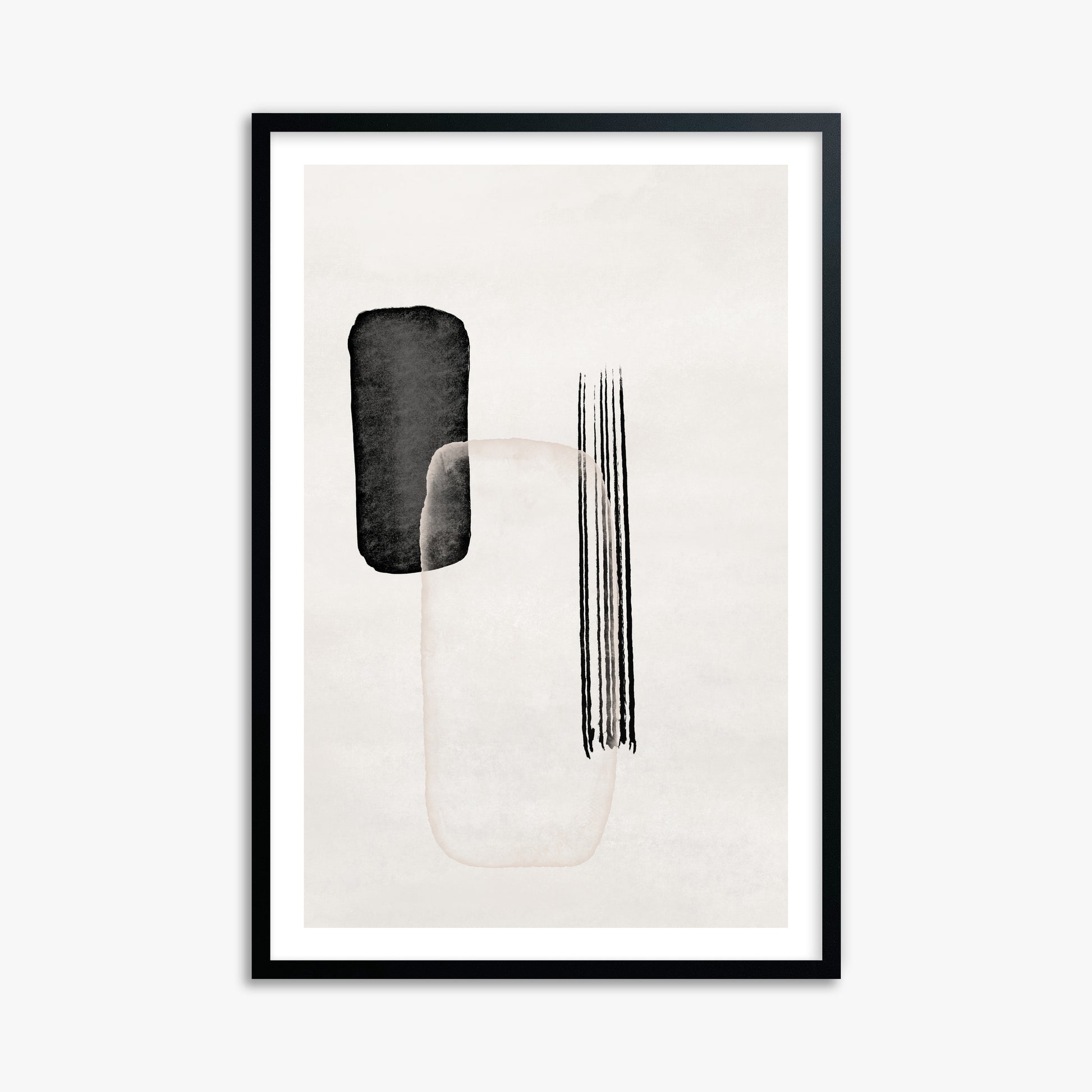 Drifting Pillars, 61x91cm Black Framed Art Reproduction