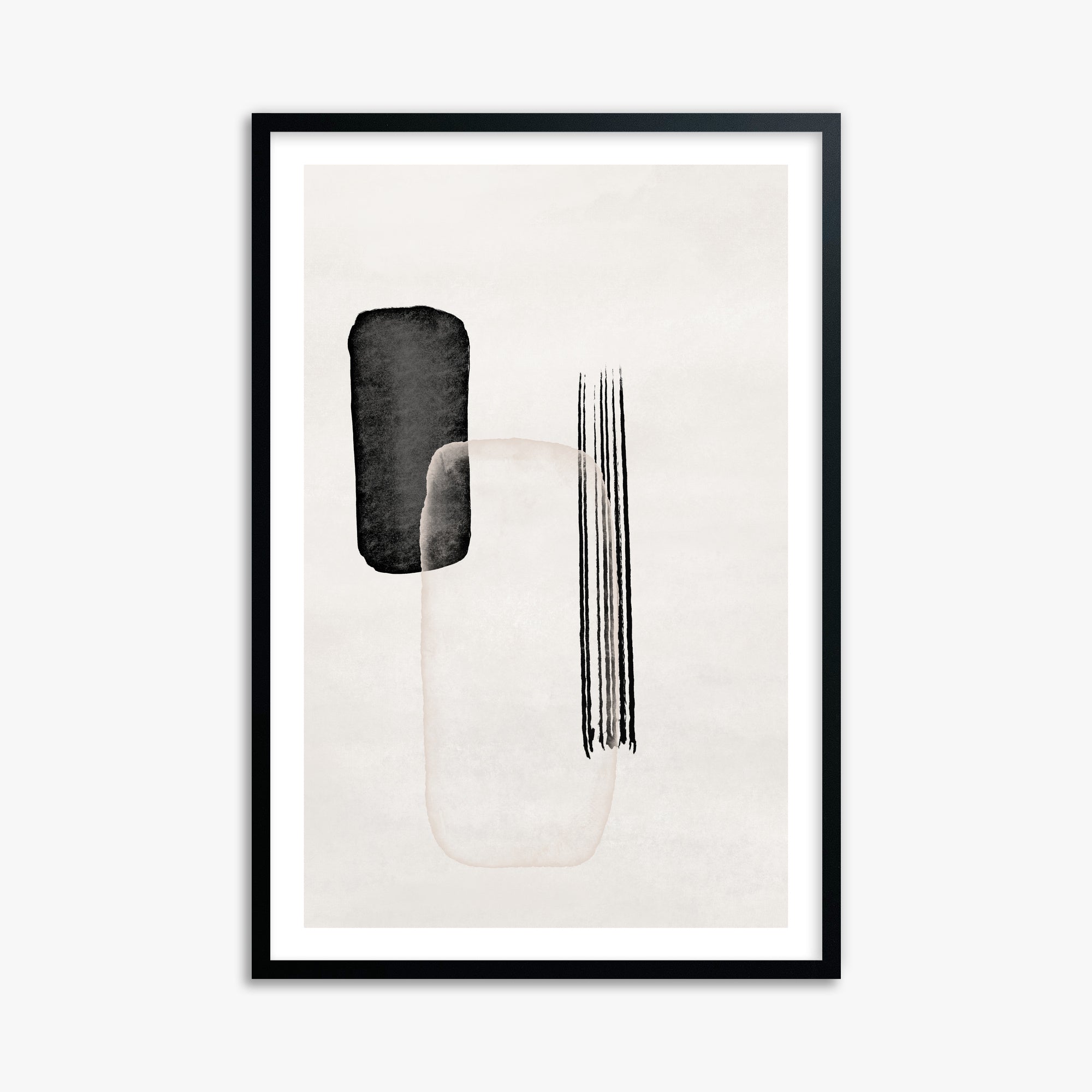 Drifting Pillars, 61x91cm Black Framed Art Reproduction