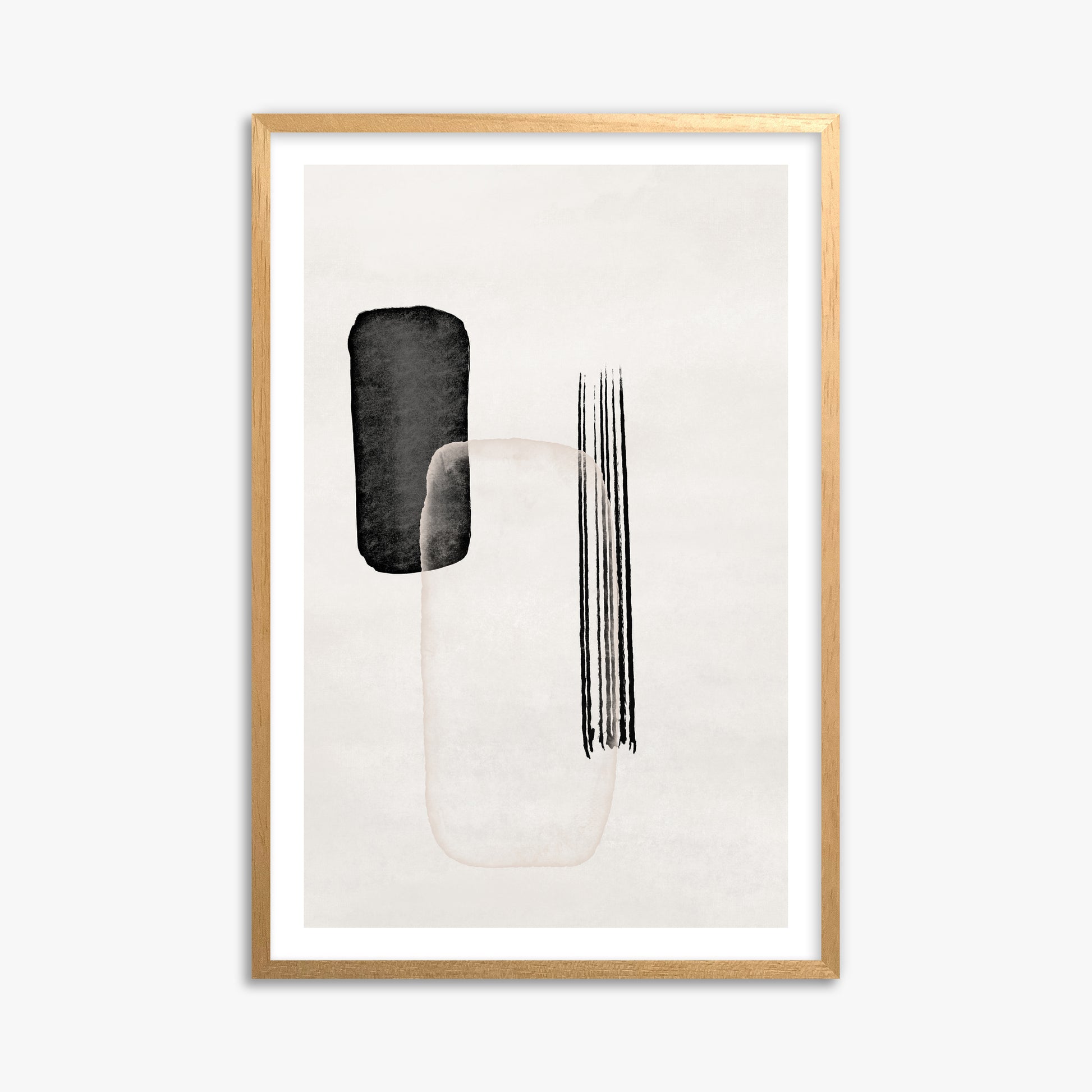 Drifting Pillars, 61x91cm Oak Framed Art Reproduction