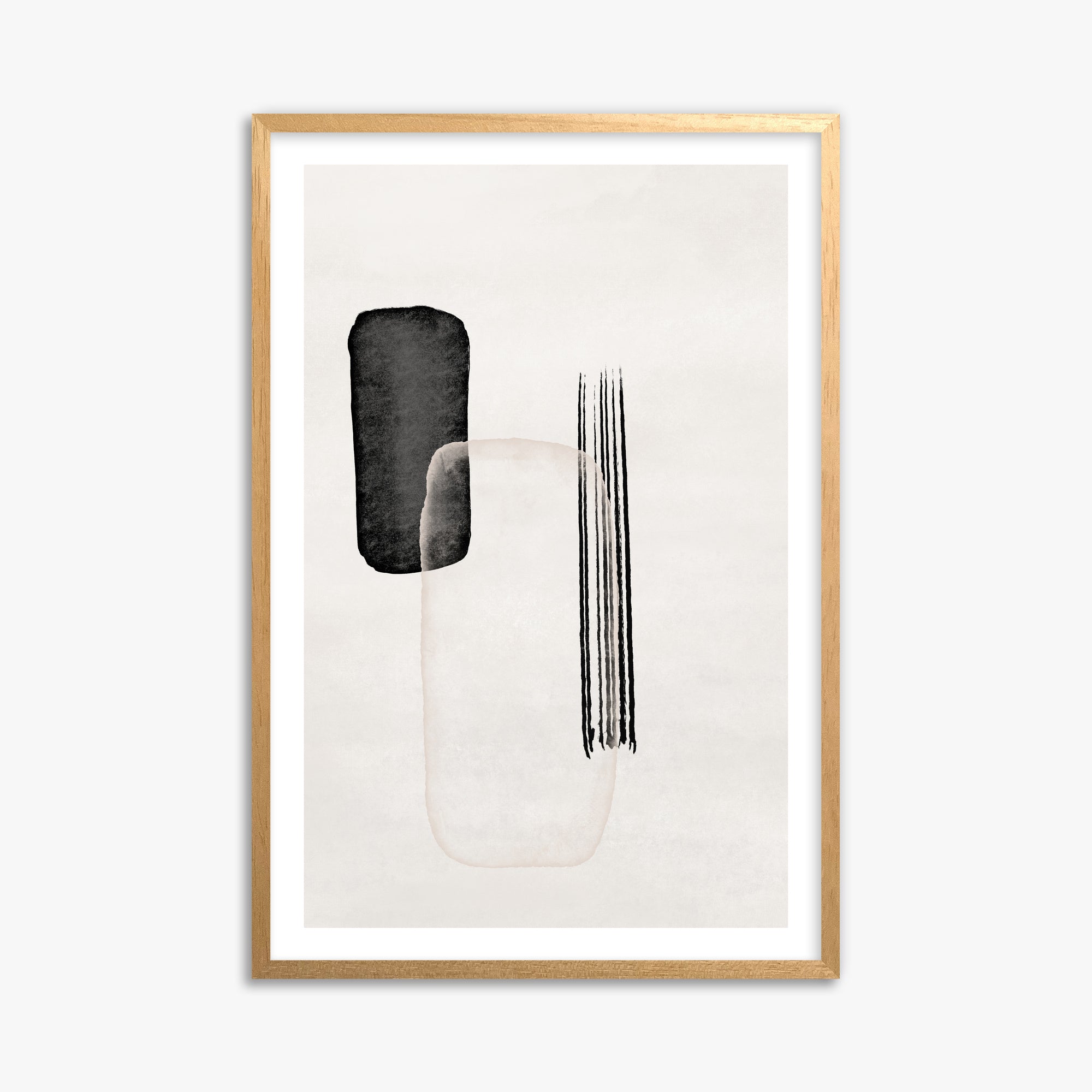 Drifting Pillars, 61x91cm Oak Framed Art Reproduction