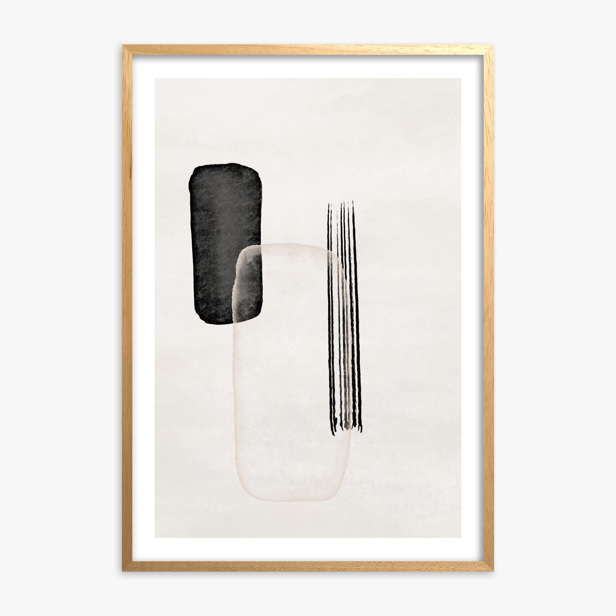 Drifting Pillars, 70x100cm Oak Framed Art Reproduction