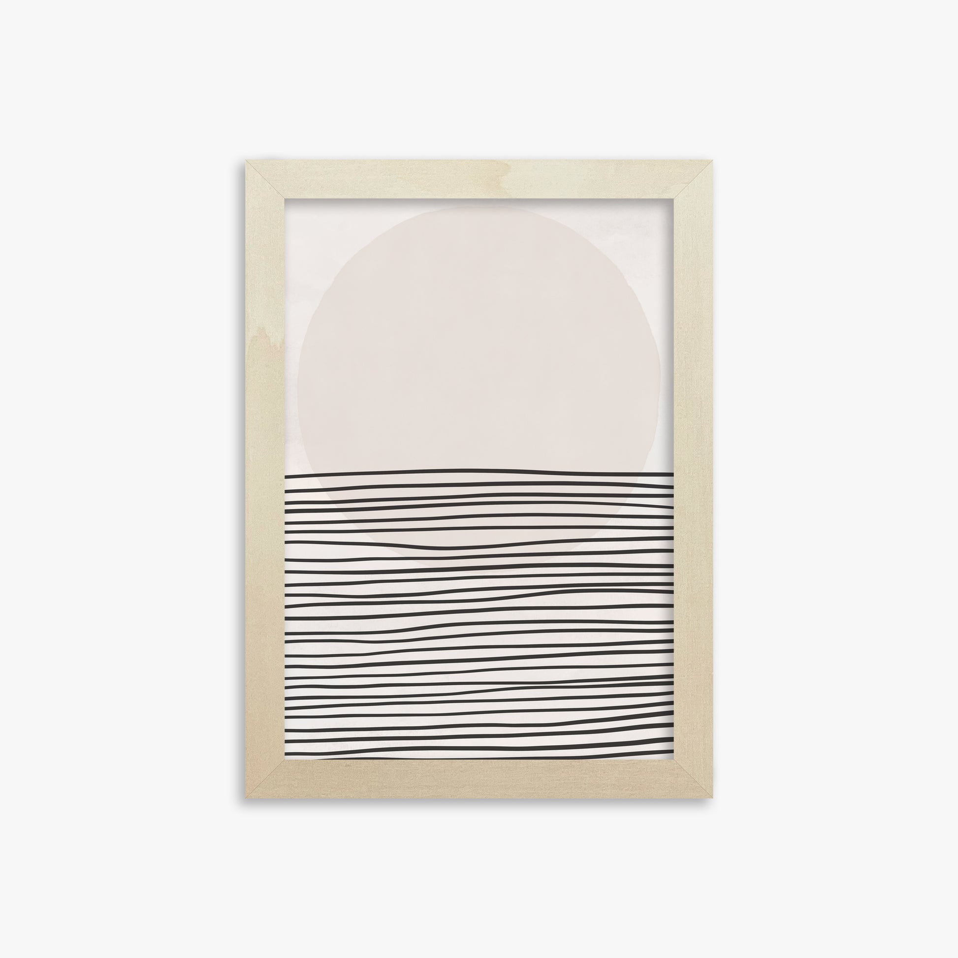 Serene Horizon, 21x30cm Framed Art Reproduction With Lime Wood Frame