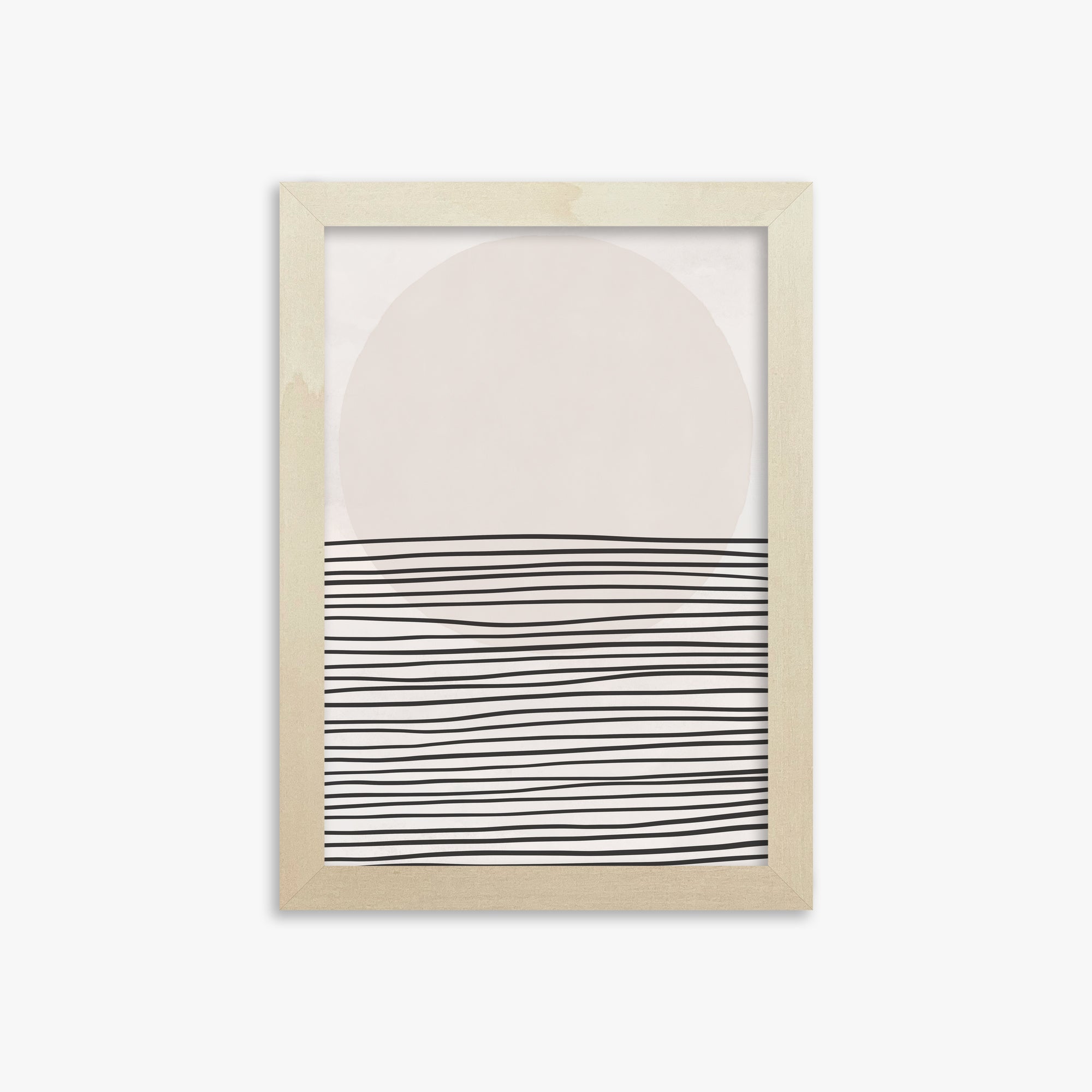 Serene Horizon, 21x30cm Framed Art Reproduction With Lime Wood Frame
