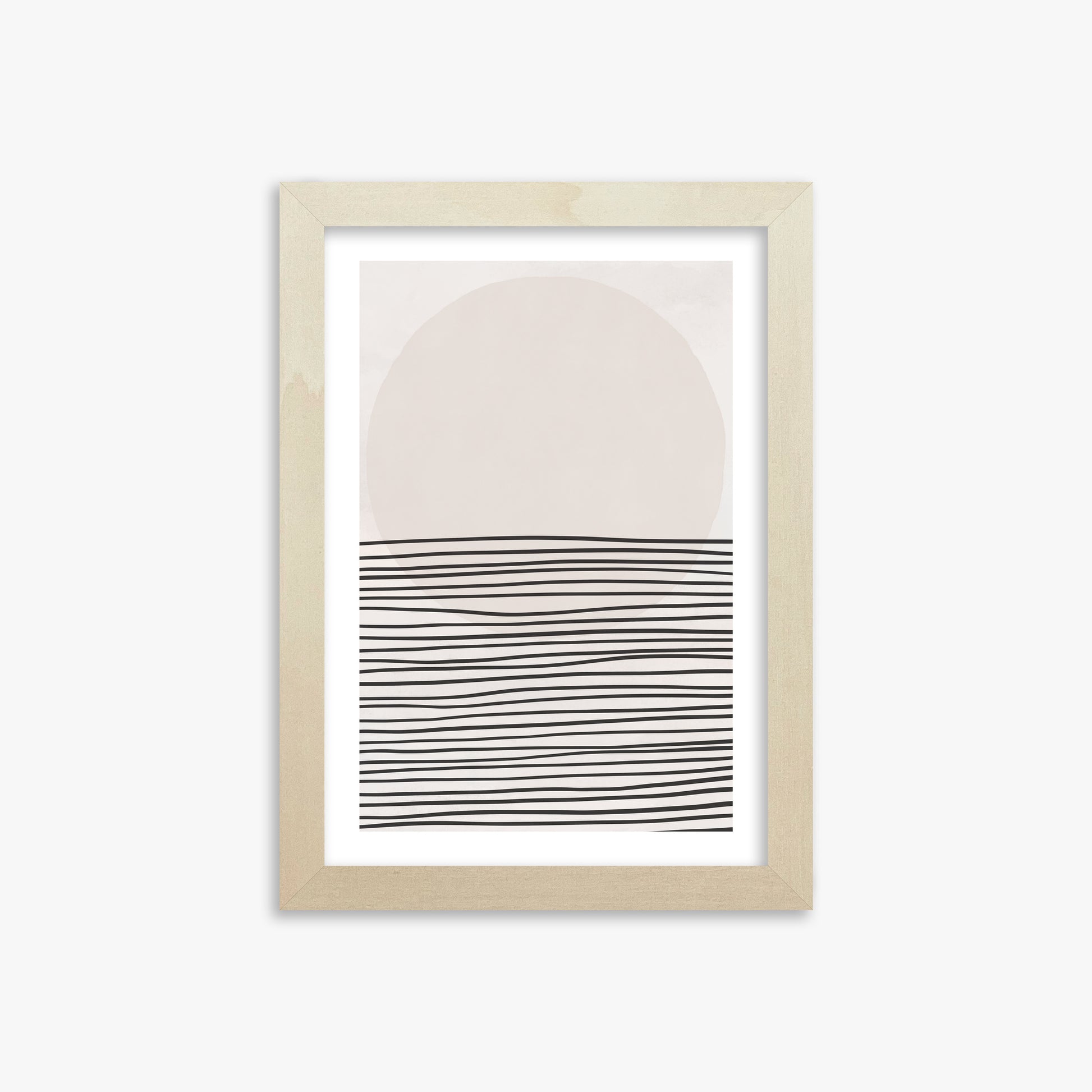 Serene Horizon, 21x30cm Framed Art Reproduction With Lime Wood Frame