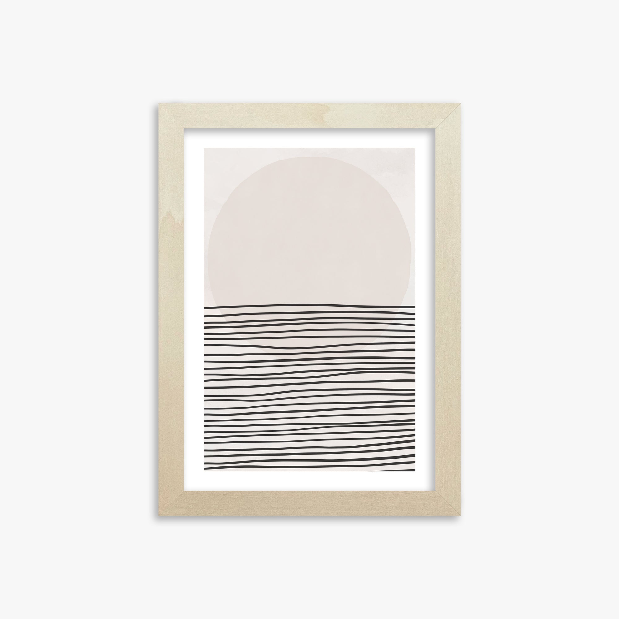 Serene Horizon, 21x30cm Framed Art Reproduction With Lime Wood Frame