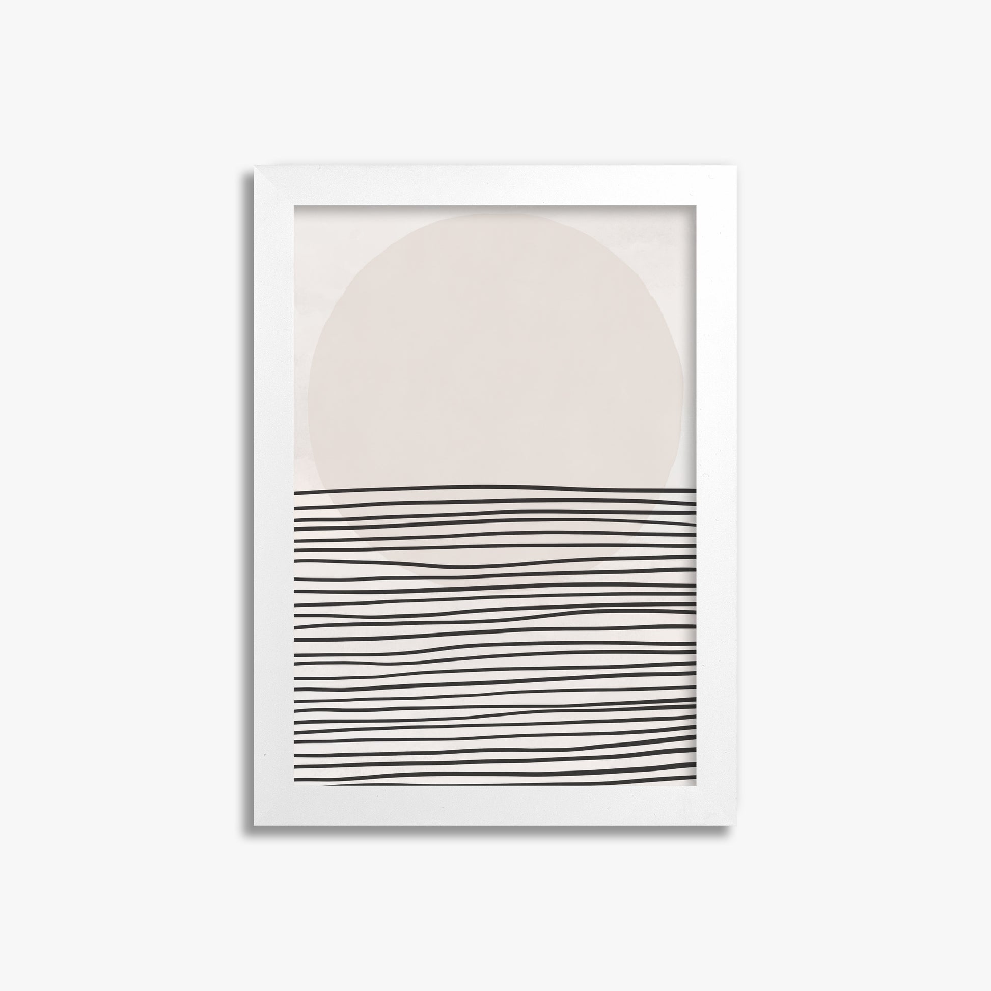 Serene Horizon, 21x30cm Framed Poster With White Frame