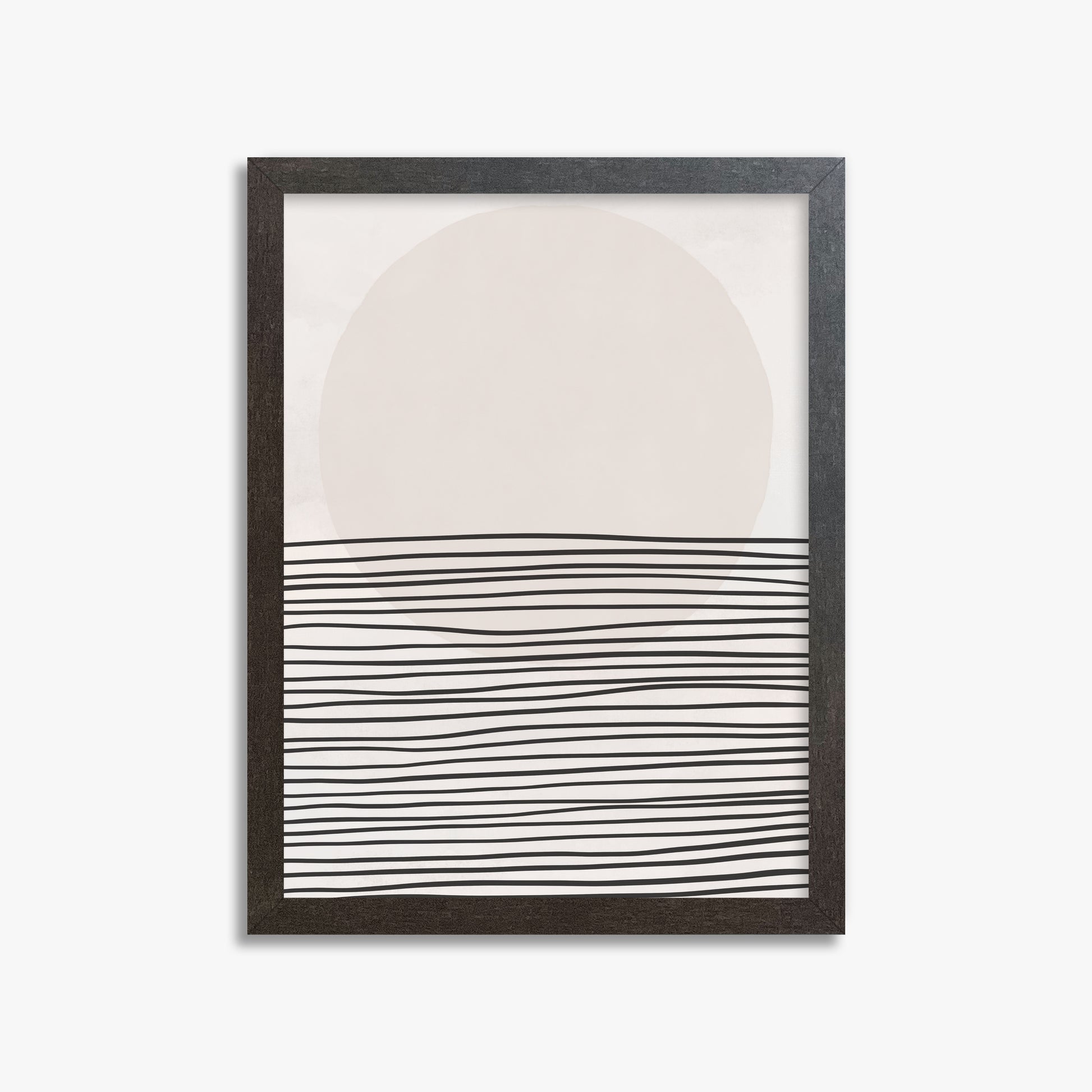 Serene Horizon, 30x40cm Framed Art Reproduction With Espresso Frame