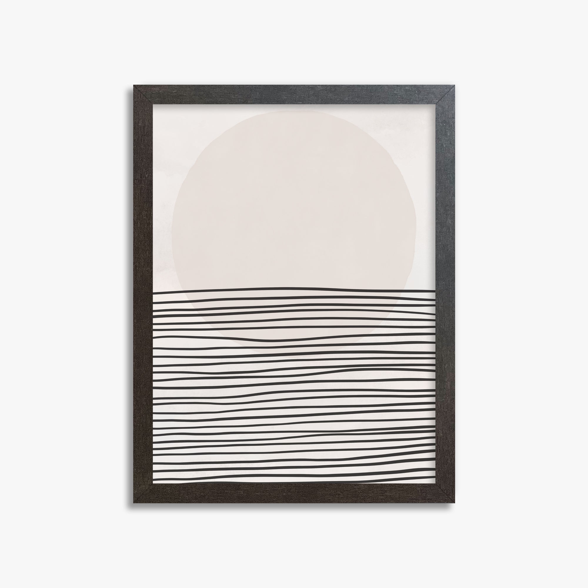 Serene Horizon, 30x40cm Framed Art Reproduction With Espresso Frame