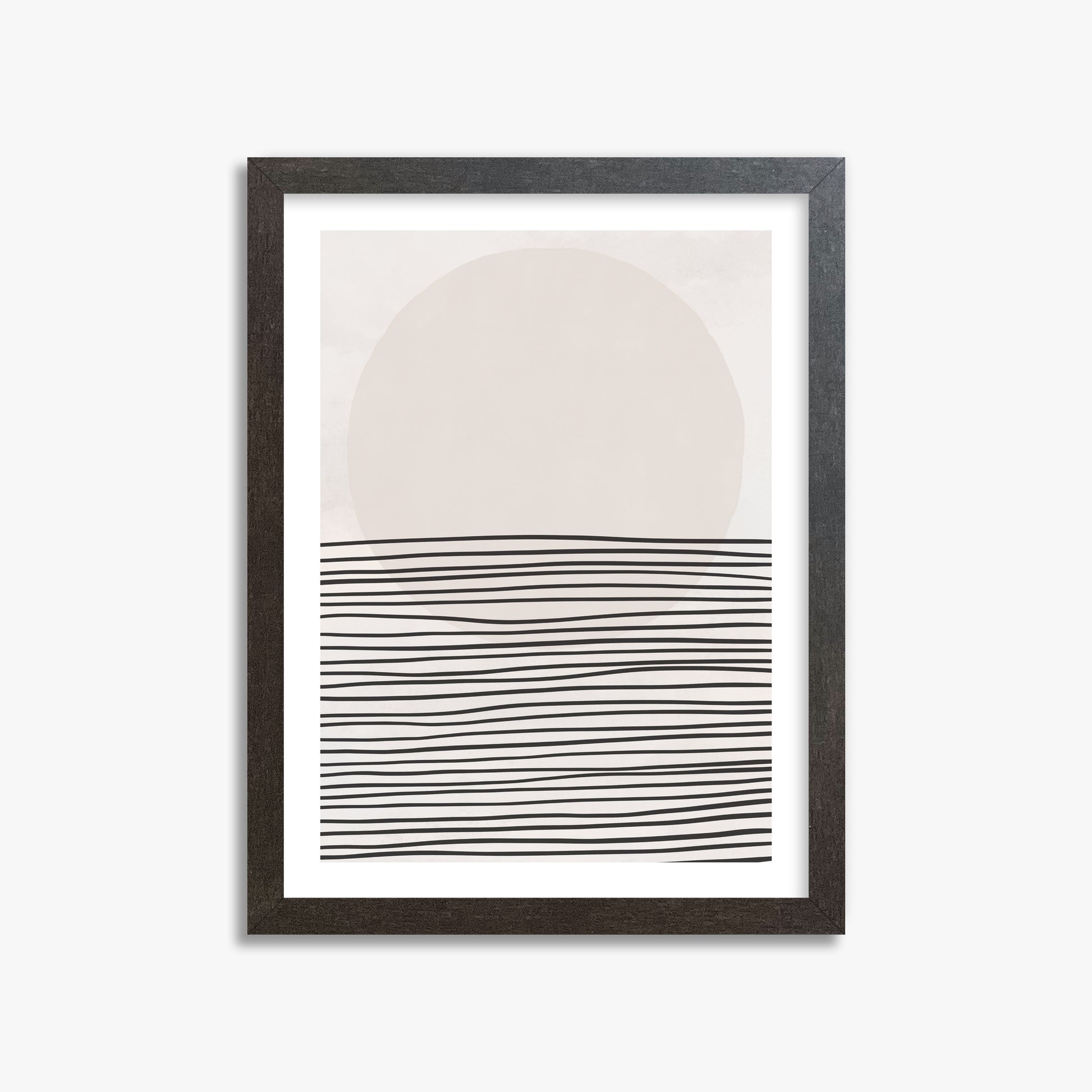 Serene Horizon, 30x40cm Framed Art Reproduction With Espresso Frame