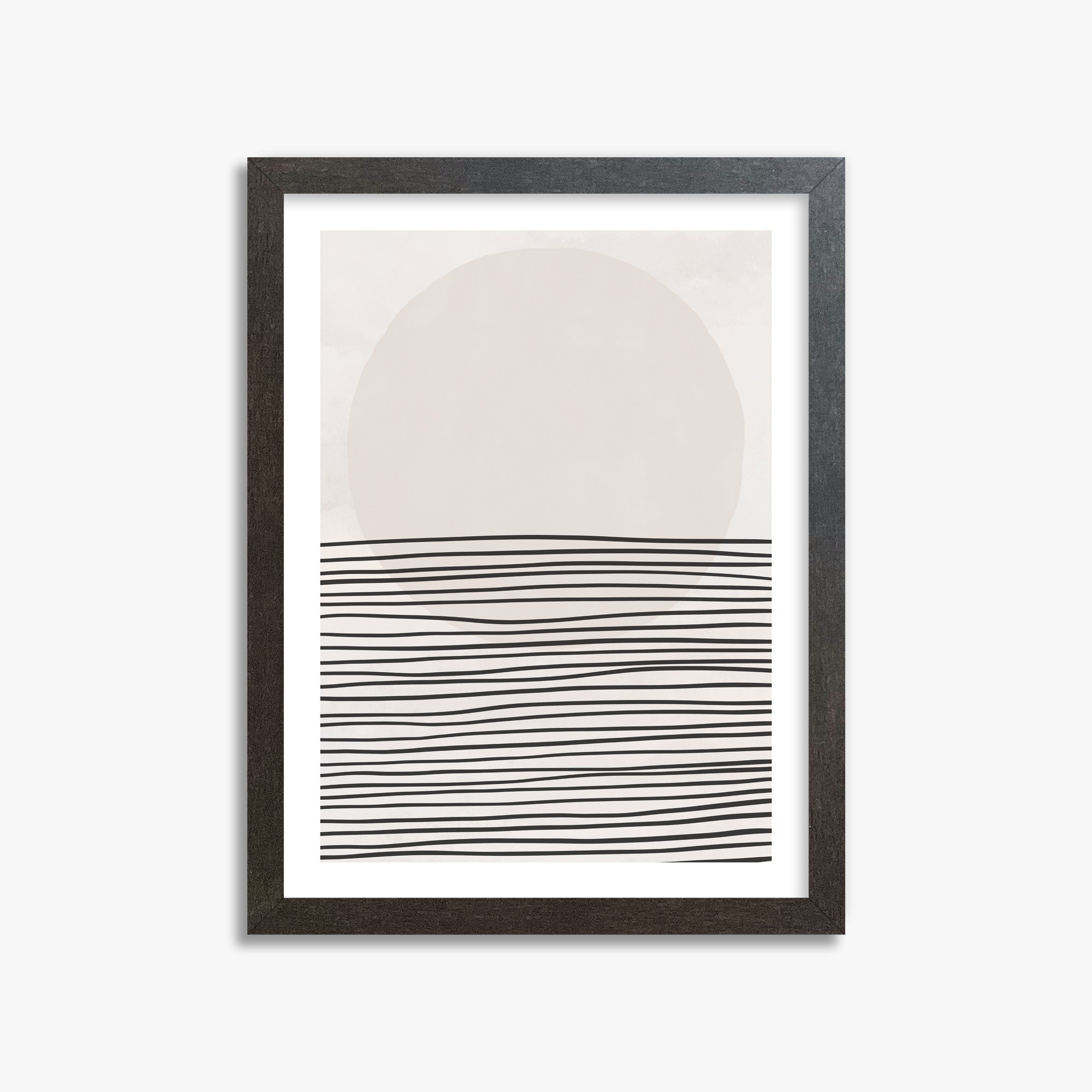 Serene Horizon, 30x40cm Framed Art Reproduction With Espresso Frame