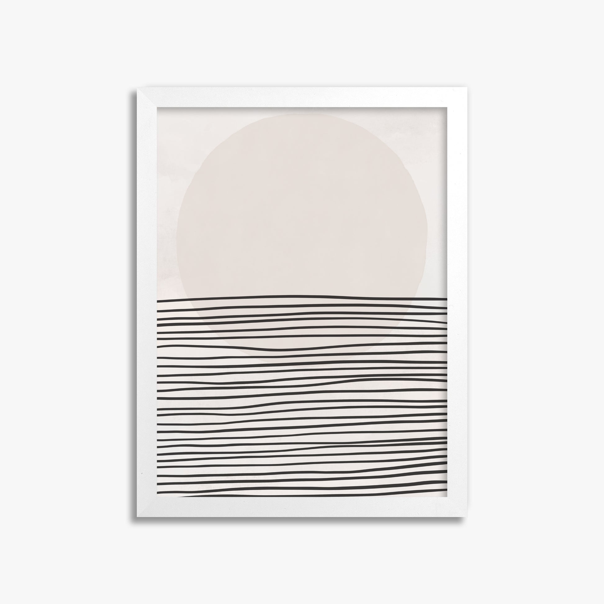 Serene Horizon, 30x40cm Framed Poster With White Frame