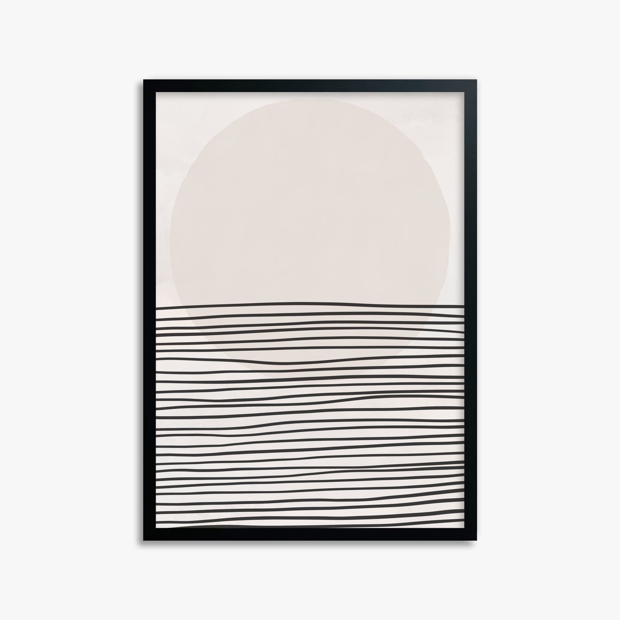 Serene Horizon, 50x70cm Framed Poster With Black Frame