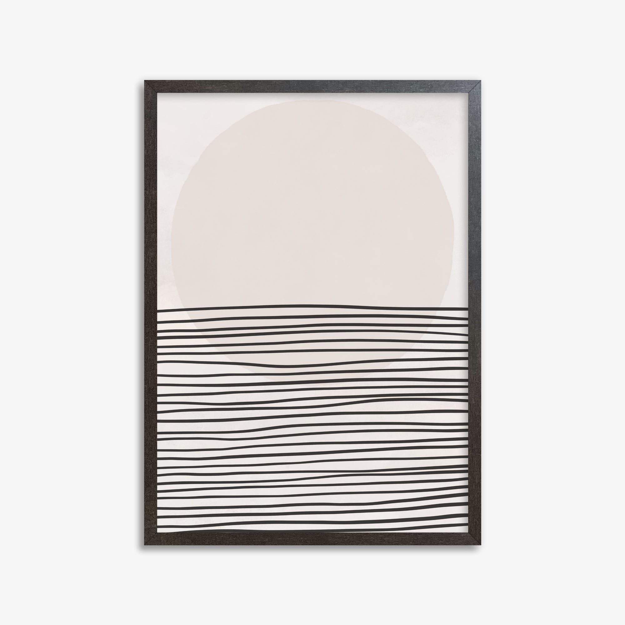 Serene Horizon, 50x70cm Framed Art Reproduction With Espresso Frame