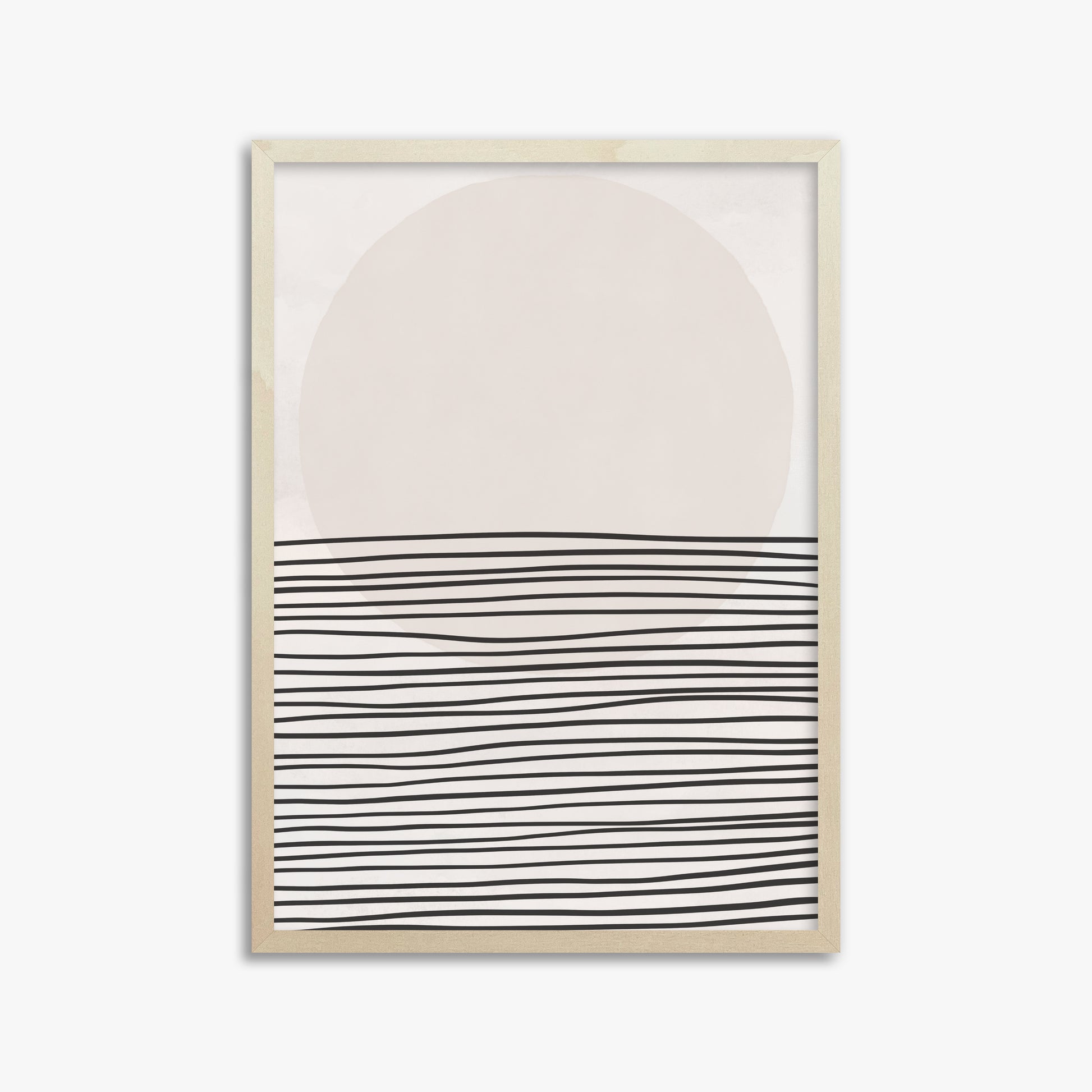 Serene Horizon, 50x70cm Framed Art Reproduction With Lime Wood Frame