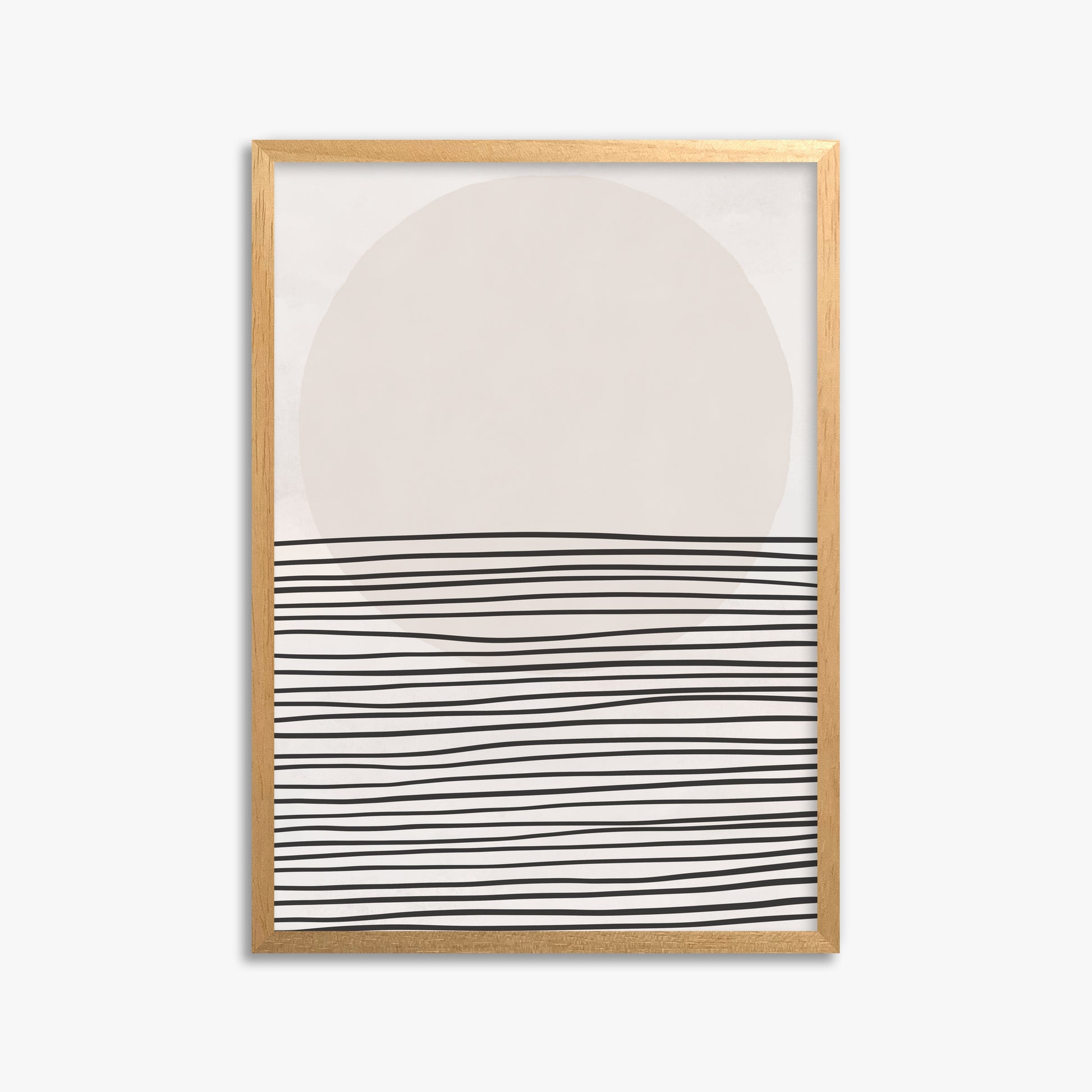 Serene Horizon, 50x70cm Framed Poster With Oak Frame