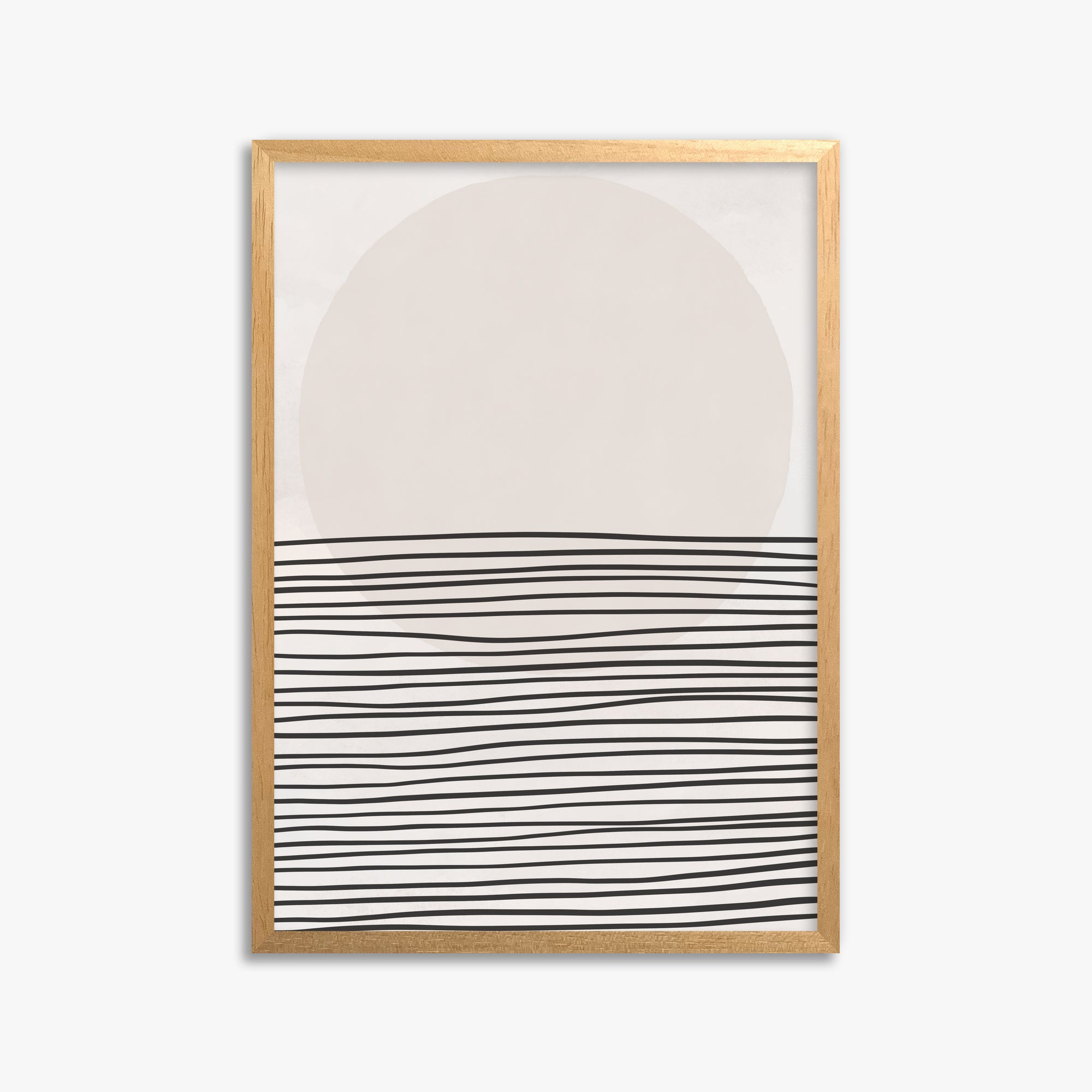 Serene Horizon, 50x70cm Framed Poster With Oak Frame