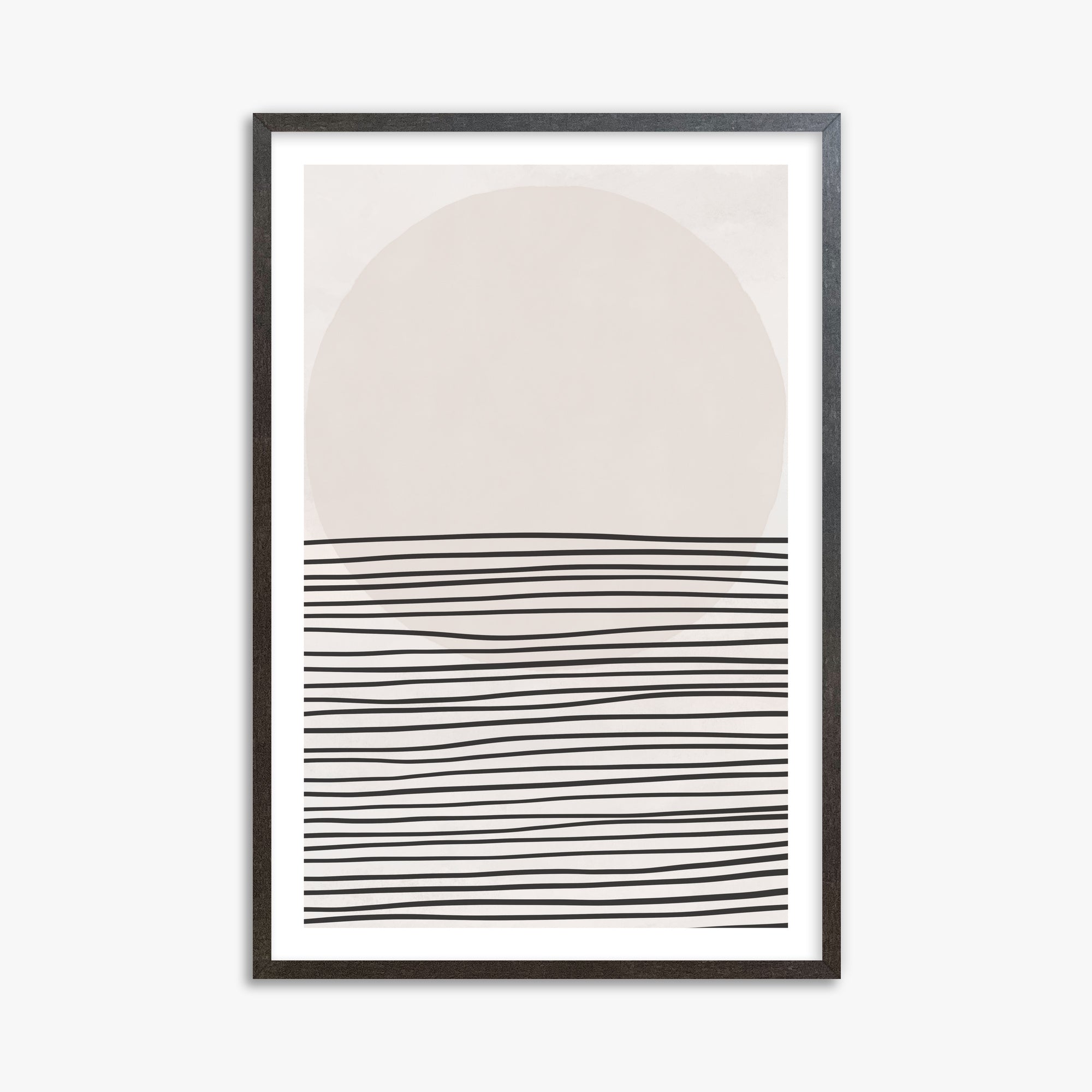 Serene Horizon, 61x91cm Framed Art Reproduction With Espresso Frame