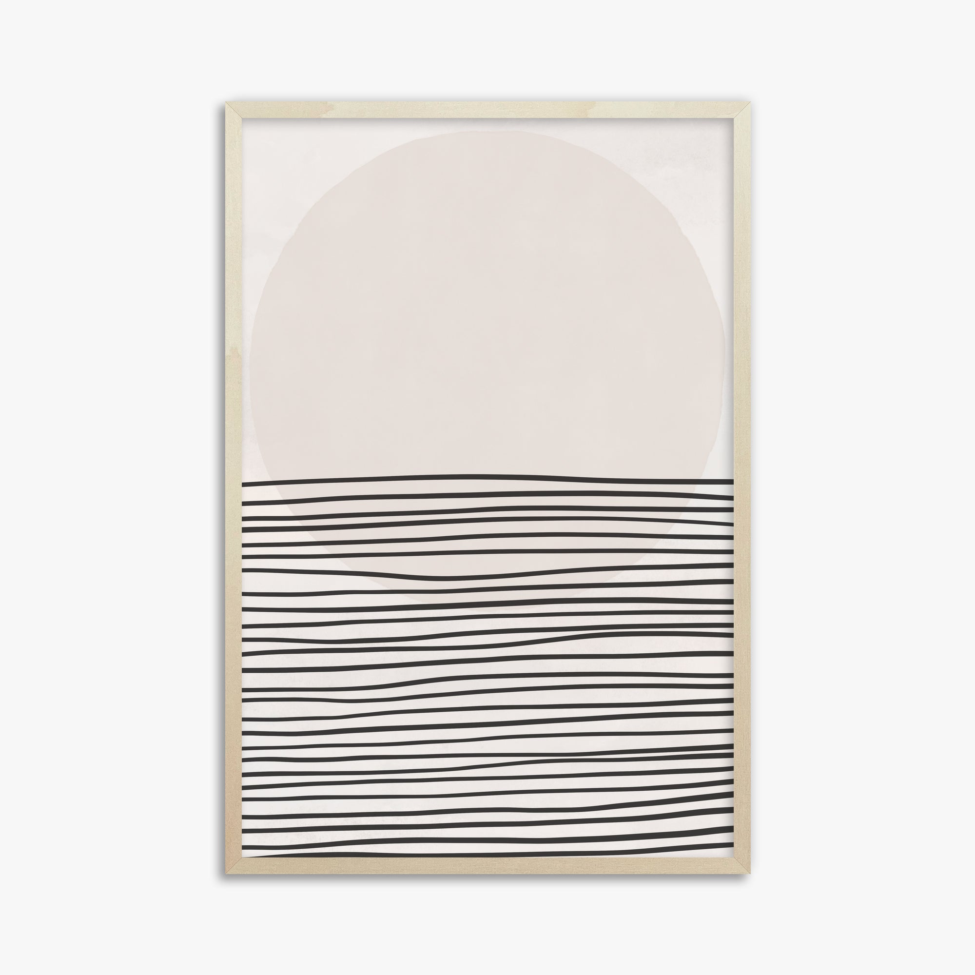 Serene Horizon, 61x91cm Framed Art Reproduction With Lime Wood Frame