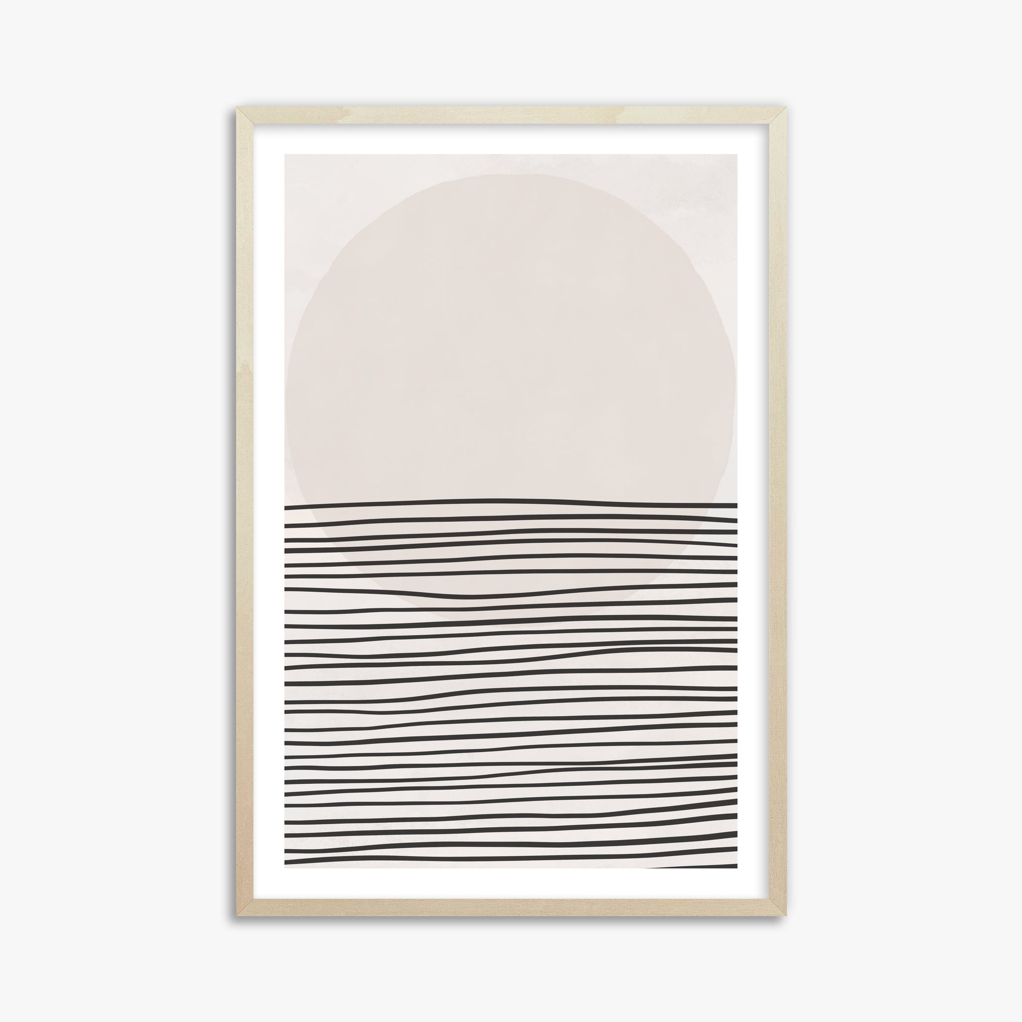 Serene Horizon, 61x91cm Framed Art Reproduction With Lime Wood Frame