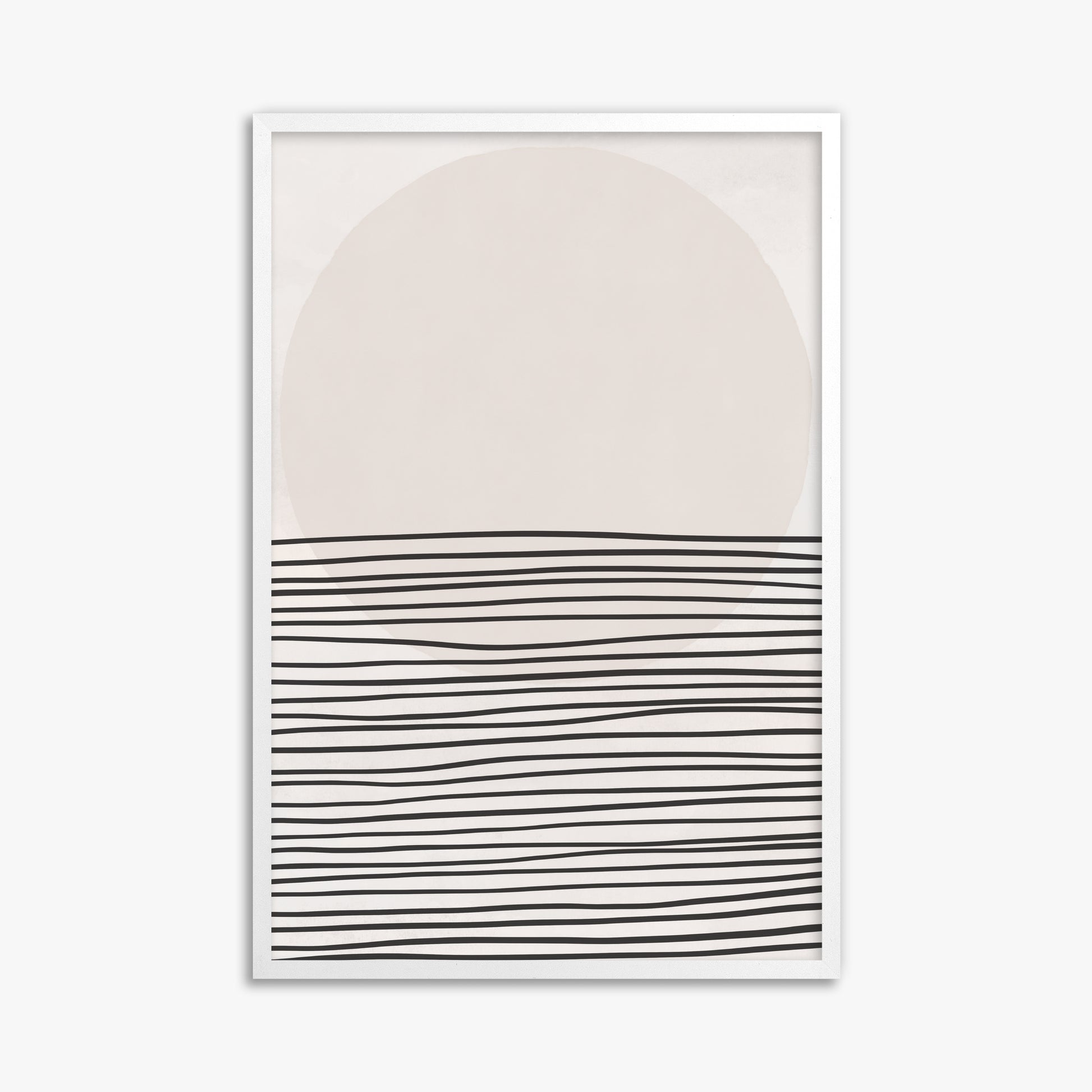 Serene Horizon, 61x91cm Framed Poster With White Frame
