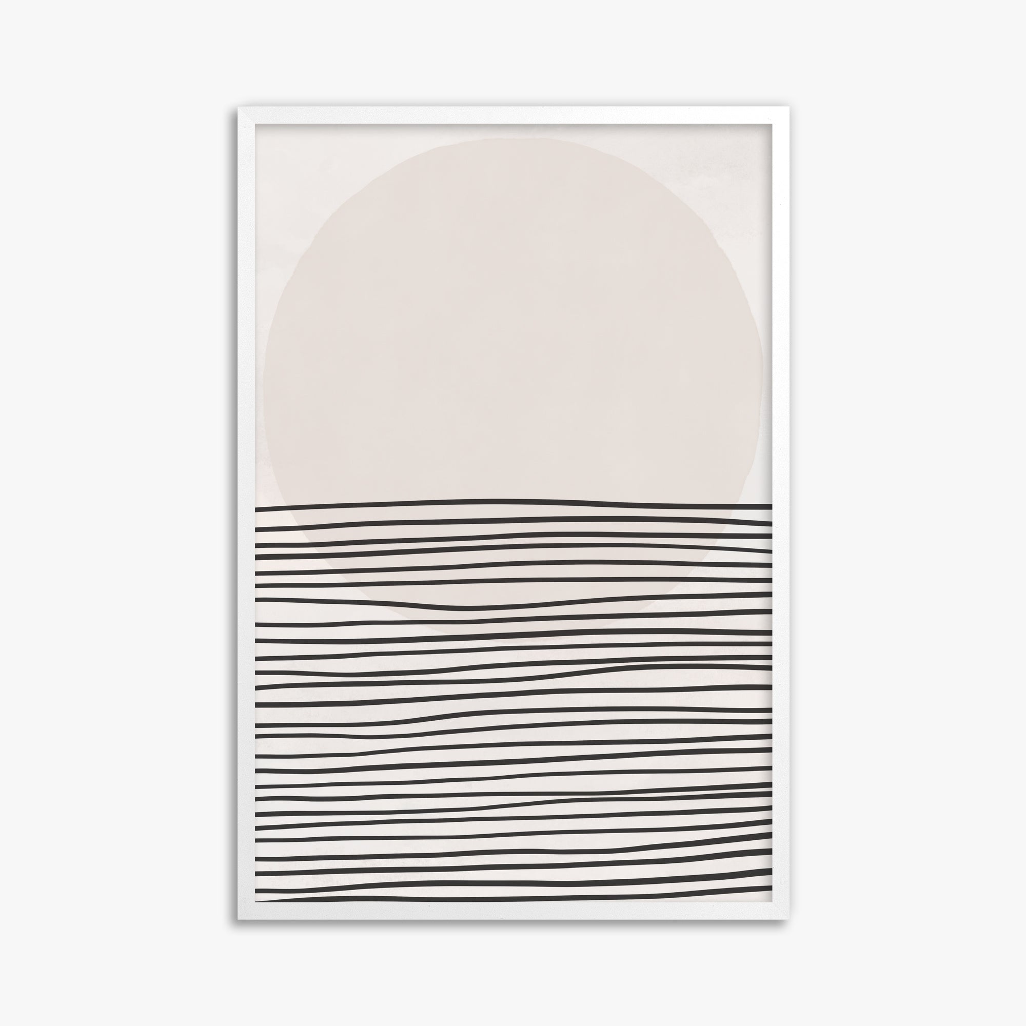 Serene Horizon, 61x91cm Framed Poster With White Frame