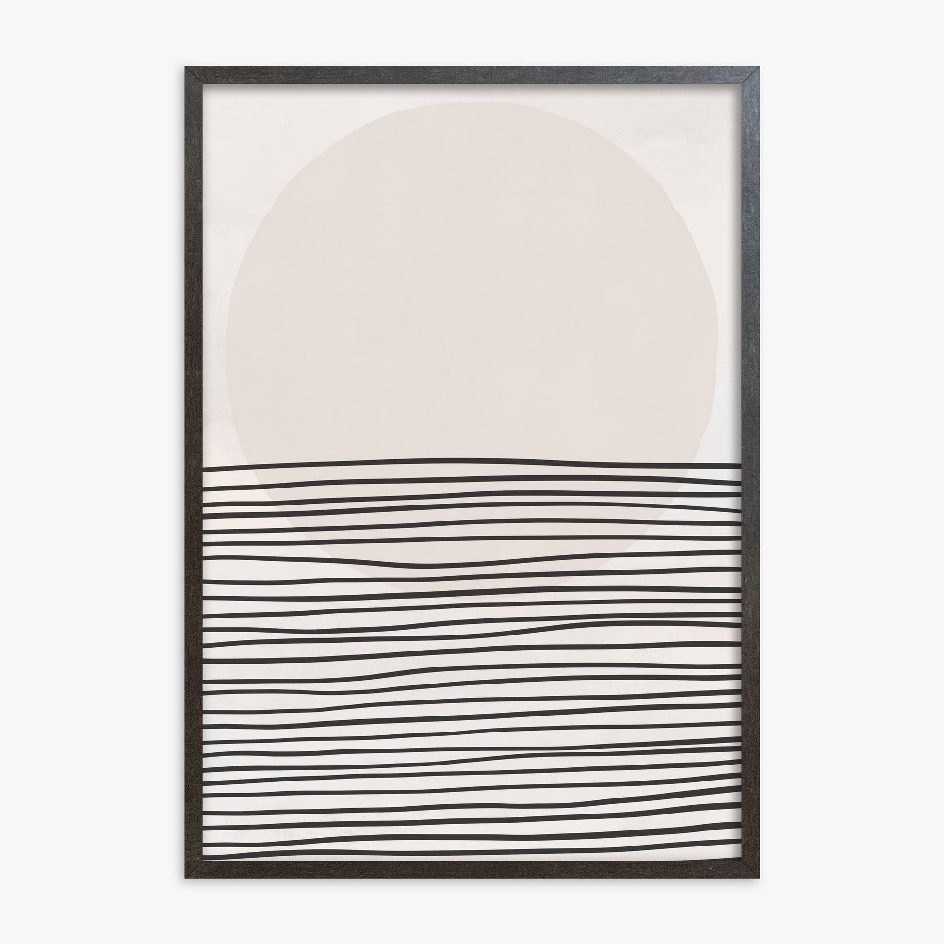 Serene Horizon, 70x100cm Framed Art Reproduction With Espresso Frame