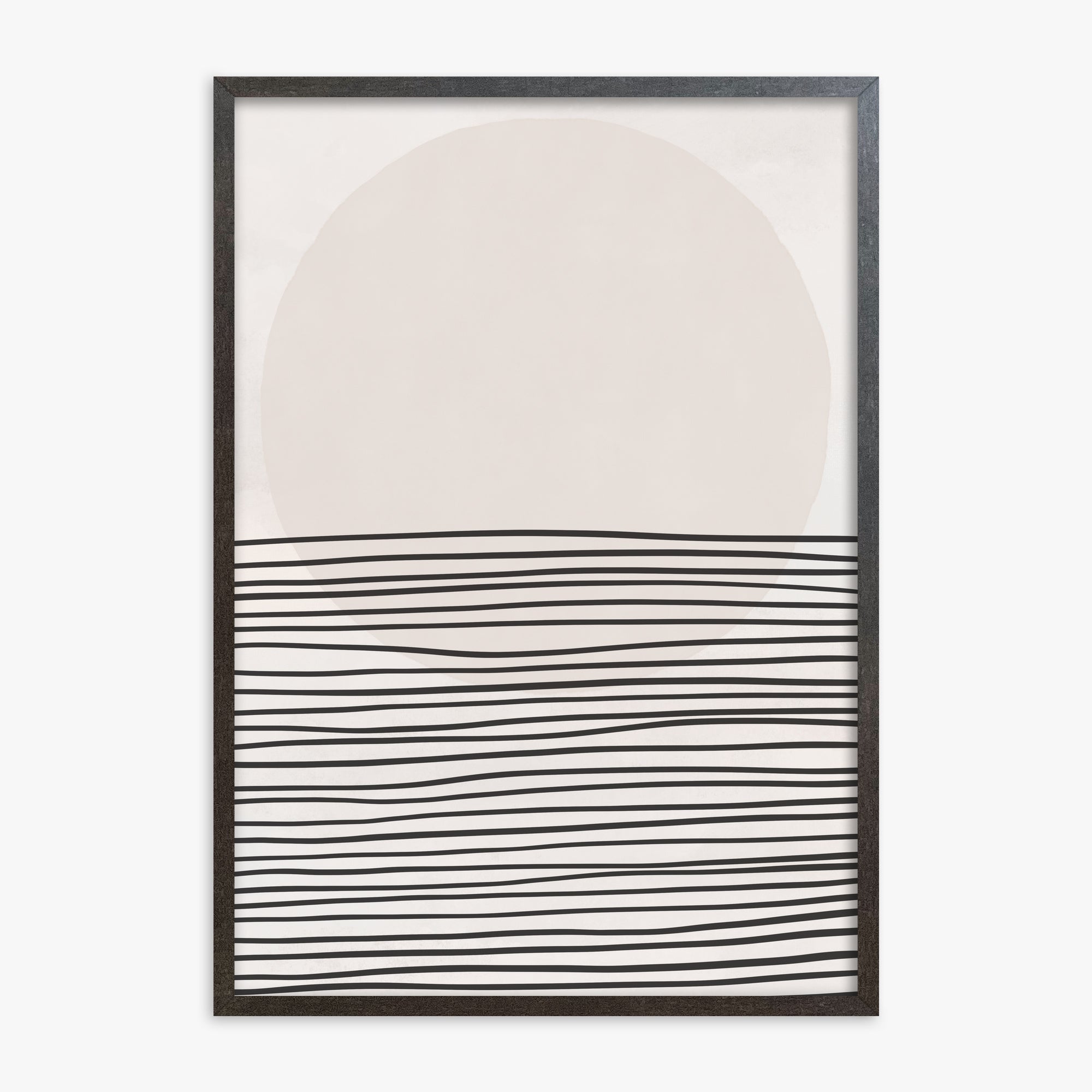 Serene Horizon, 70x100cm Framed Art Reproduction With Espresso Frame