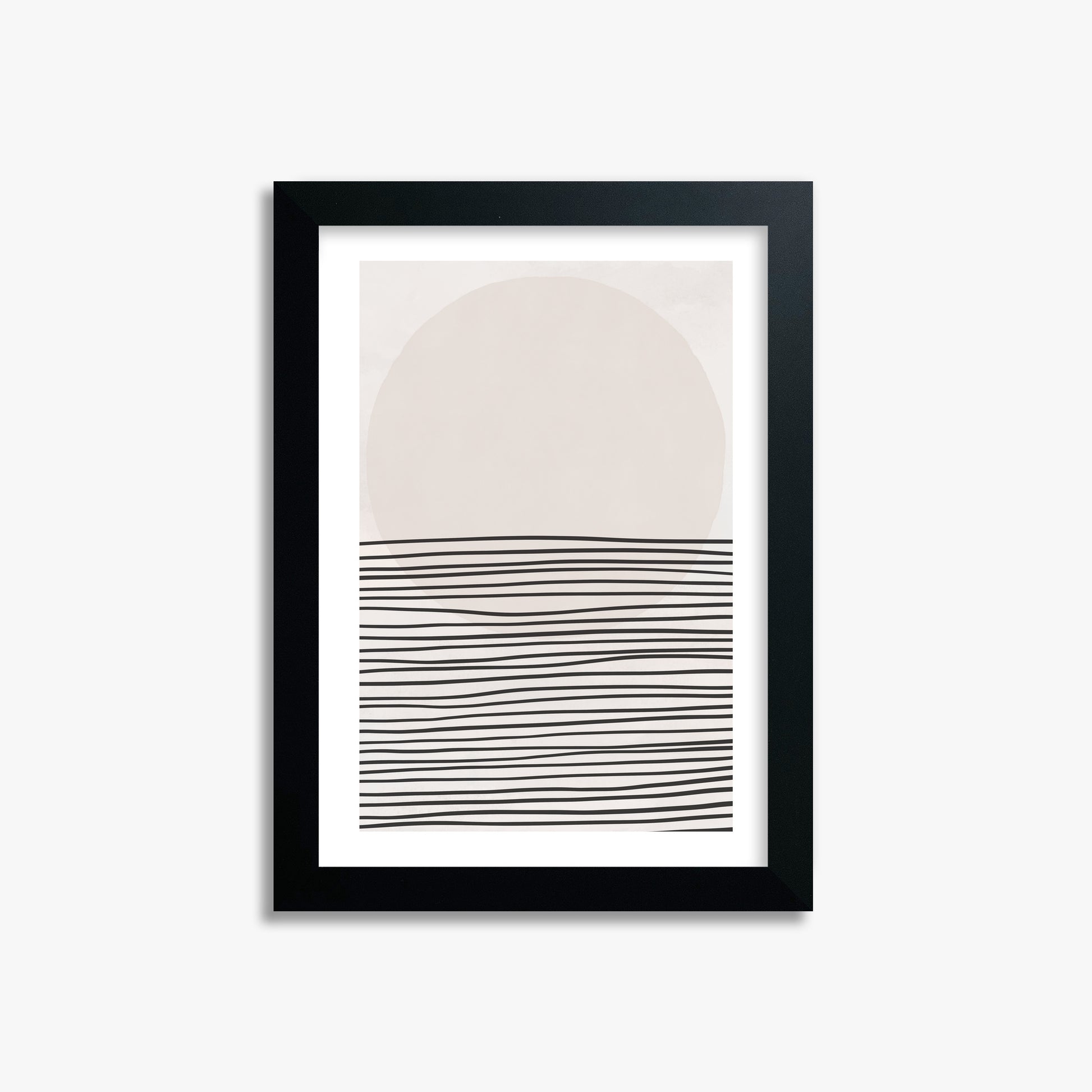 Serene Horizon, 21x30cm Black Framed Art Reproduction
