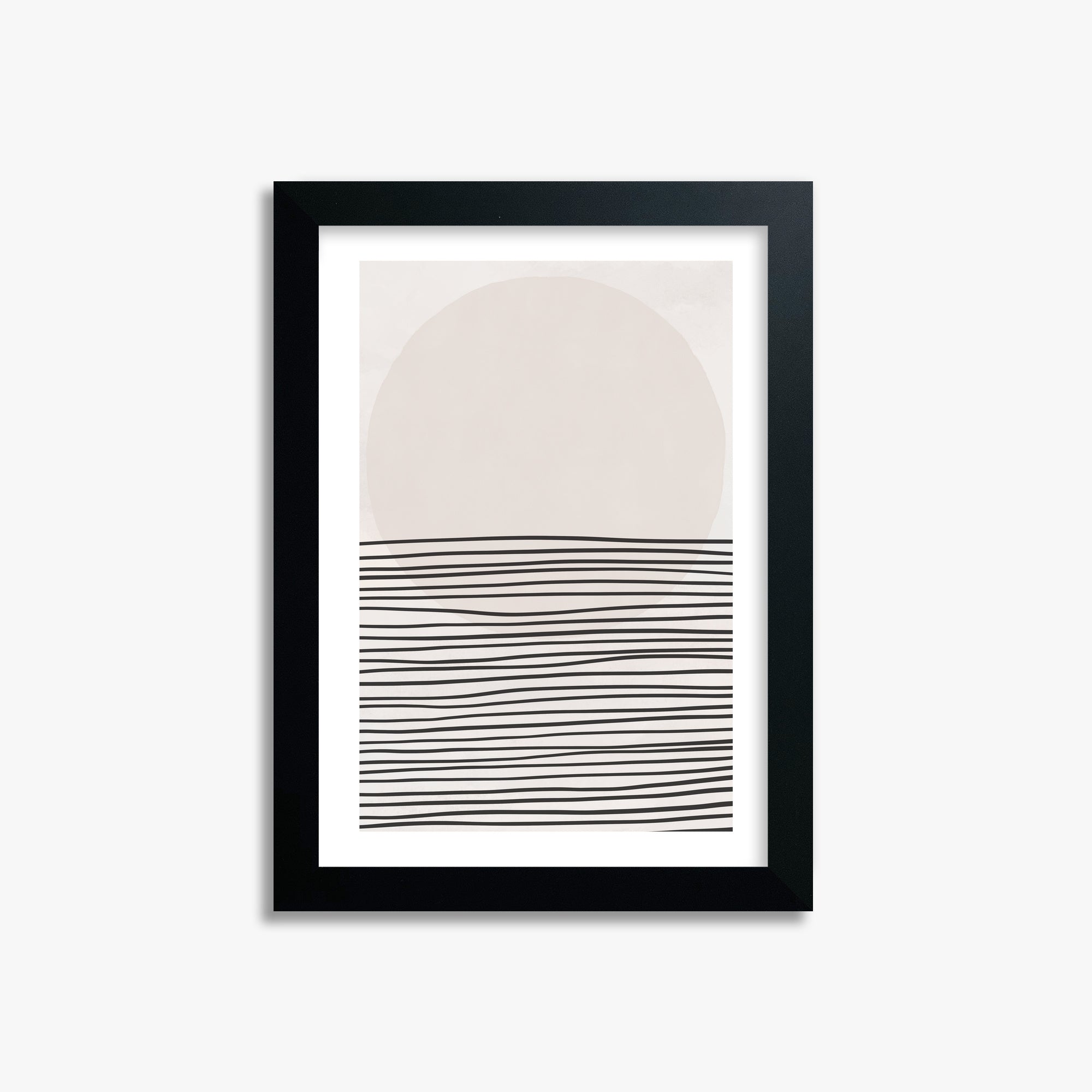 Serene Horizon, 21x30cm Black Framed Art Reproduction