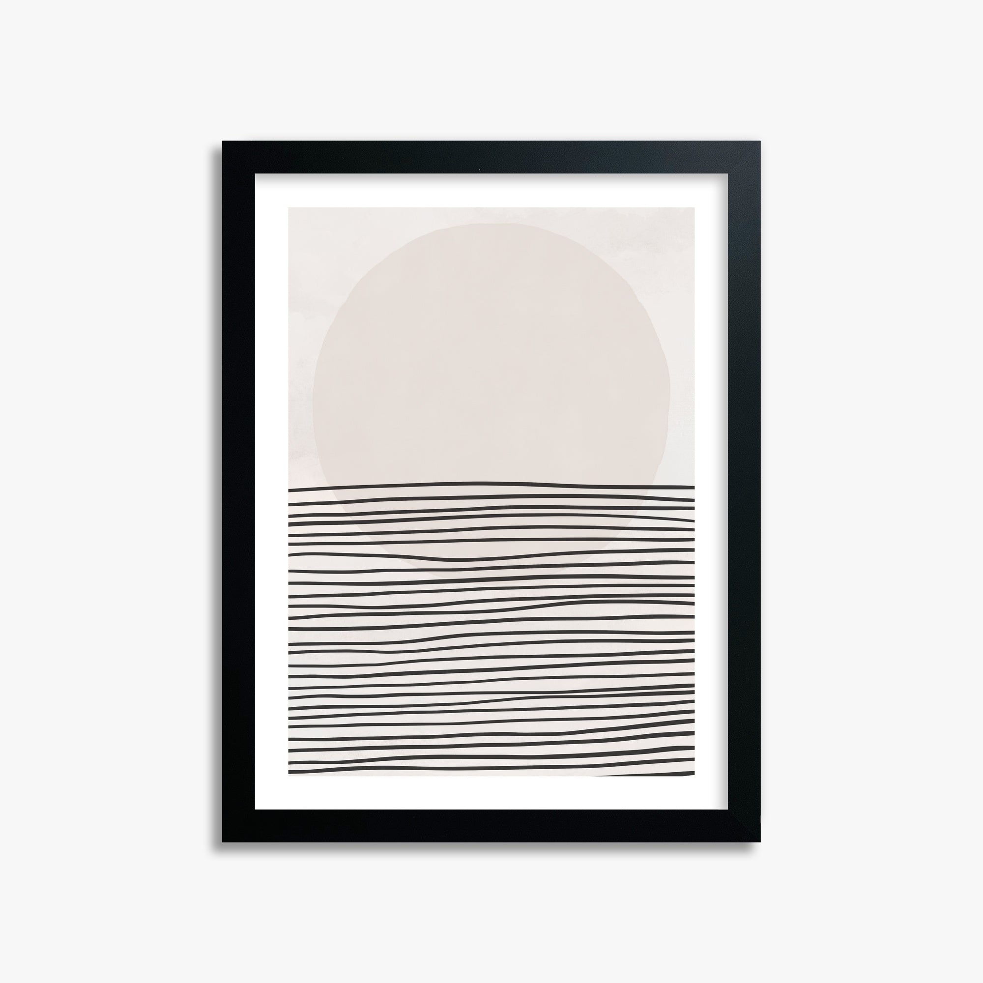 Serene Horizon, 30x40cm Black Framed Art Reproduction