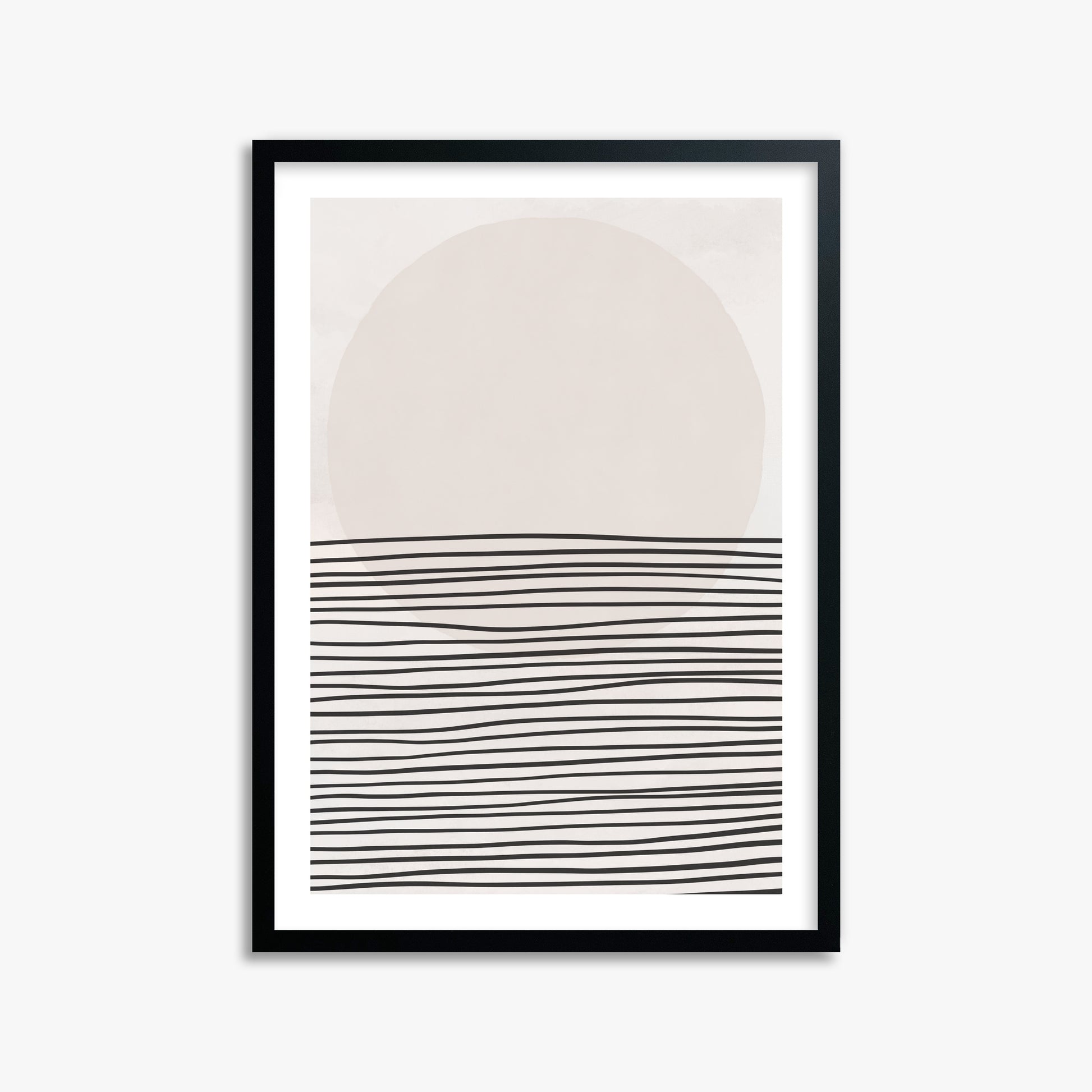 Serene Horizon, 50x70cm Black Framed Art Reproduction
