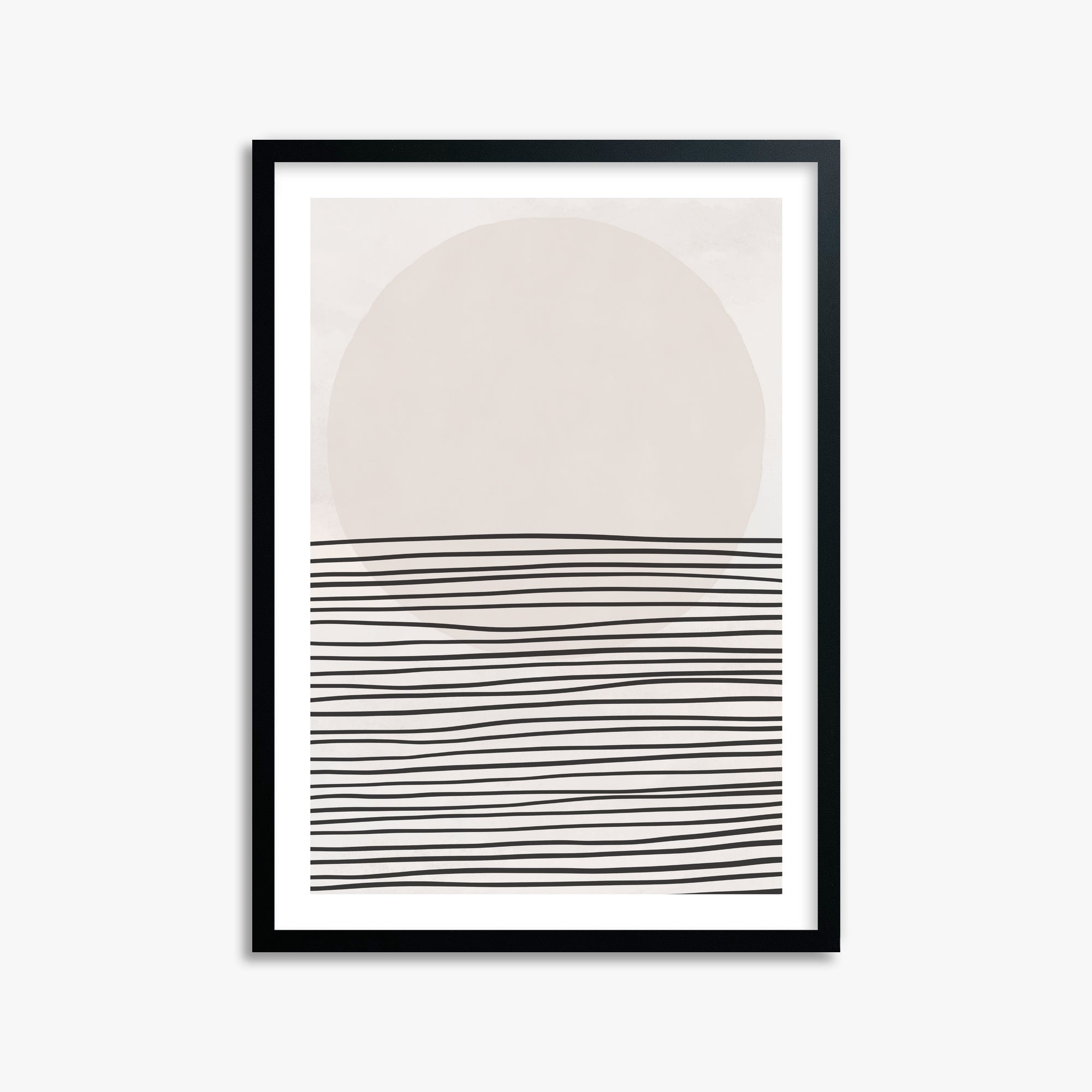 Serene Horizon, 50x70cm Black Framed Art Reproduction