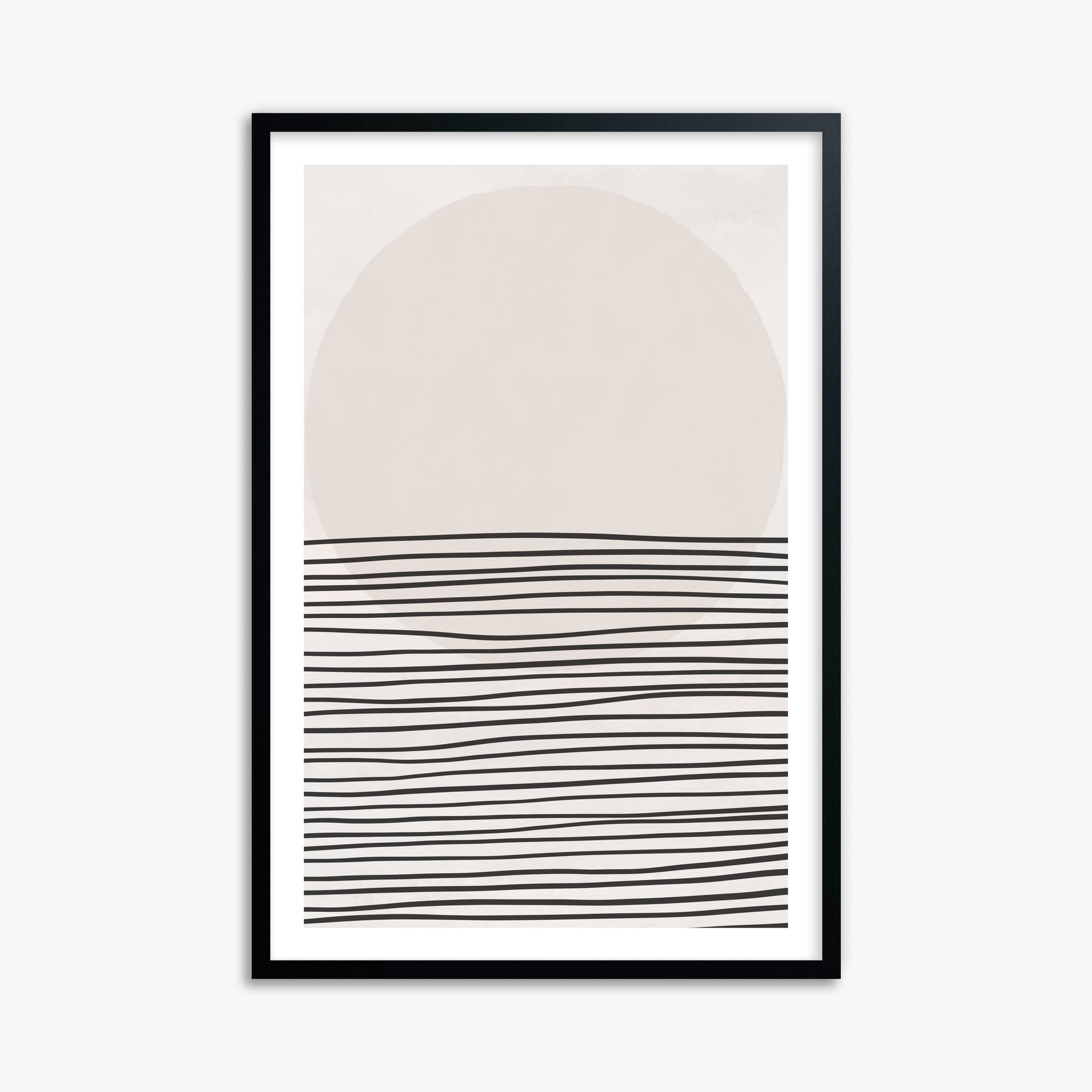 Serene Horizon, 61x91cm Black Framed Art Reproduction